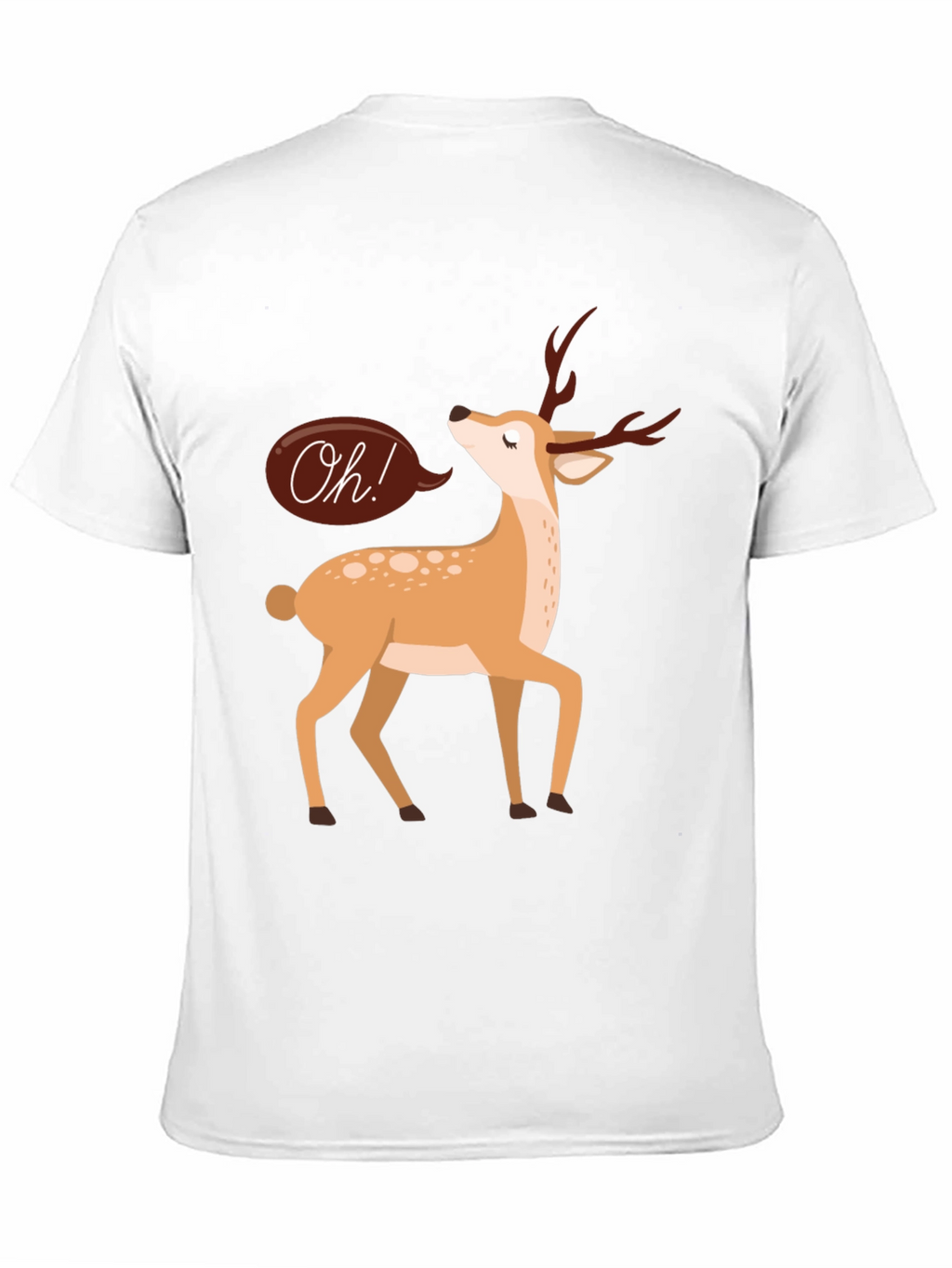 Oh Deer T-Shirt - Black Cotton Graphic Tee