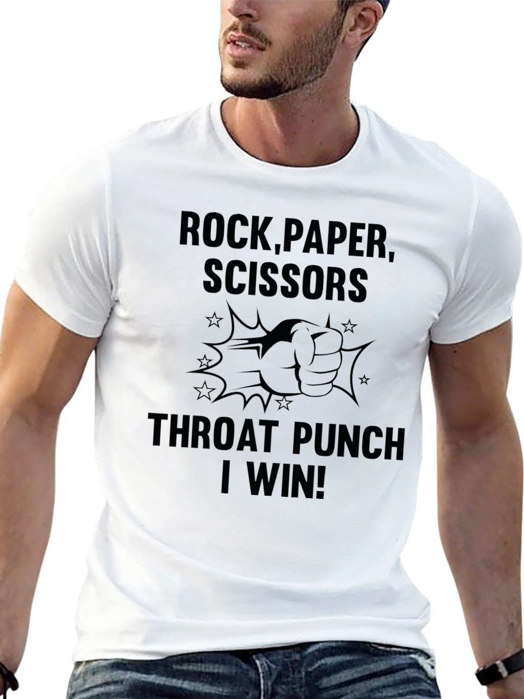 Rock Paper Scissors Throat Punch T-Shirt