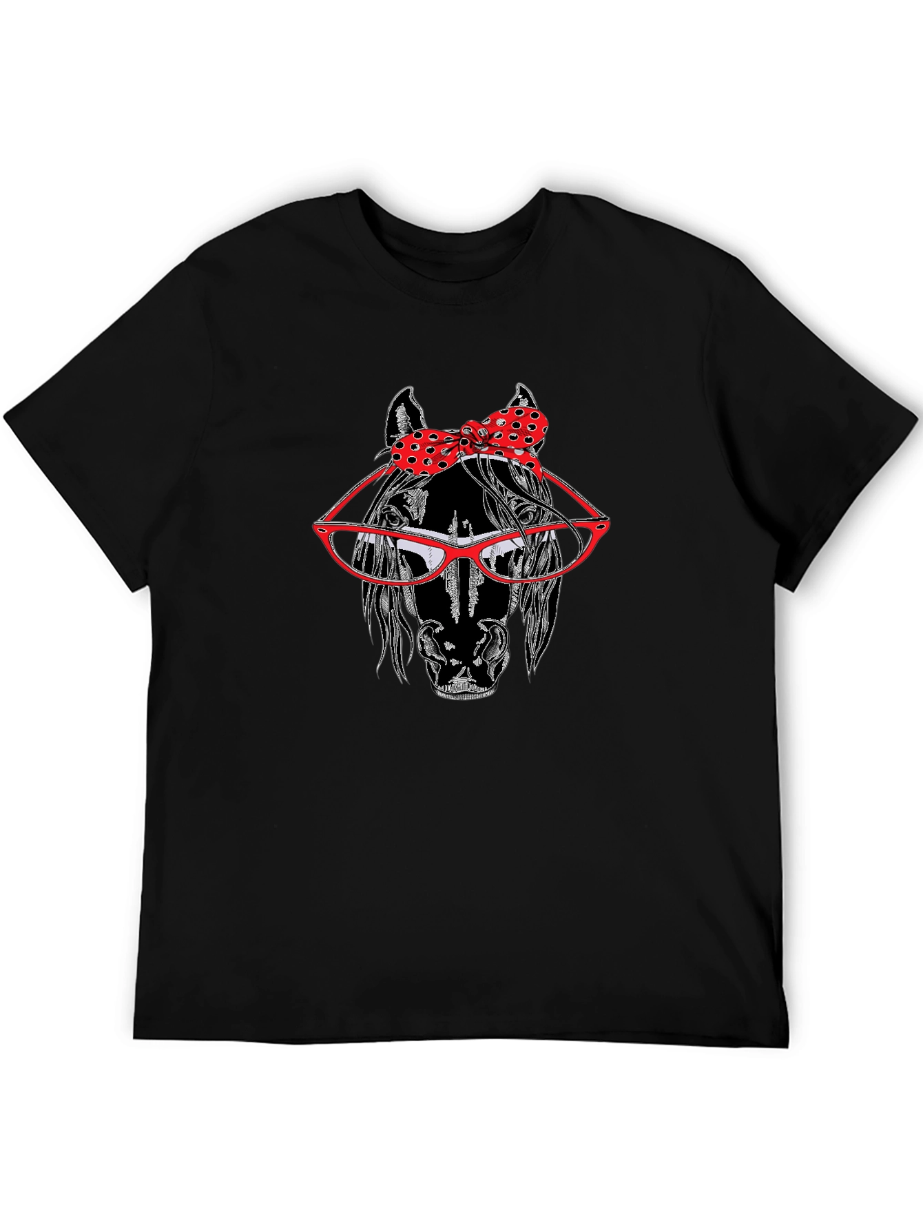 Horse with Glasses and Bow Tie T-Shirt