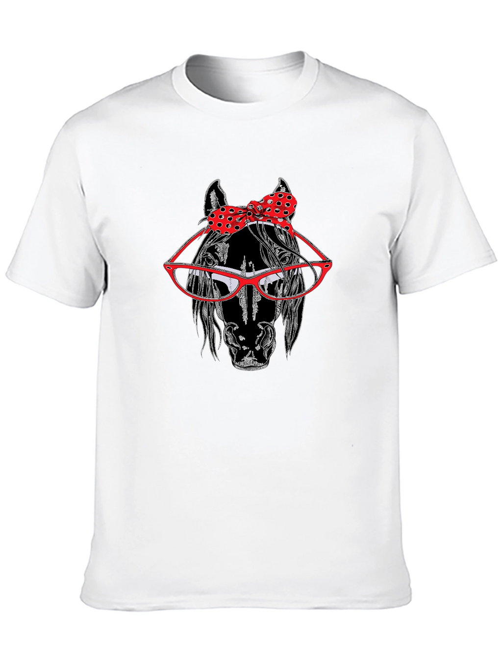 Horse with Glasses and Bow Tie T-Shirt