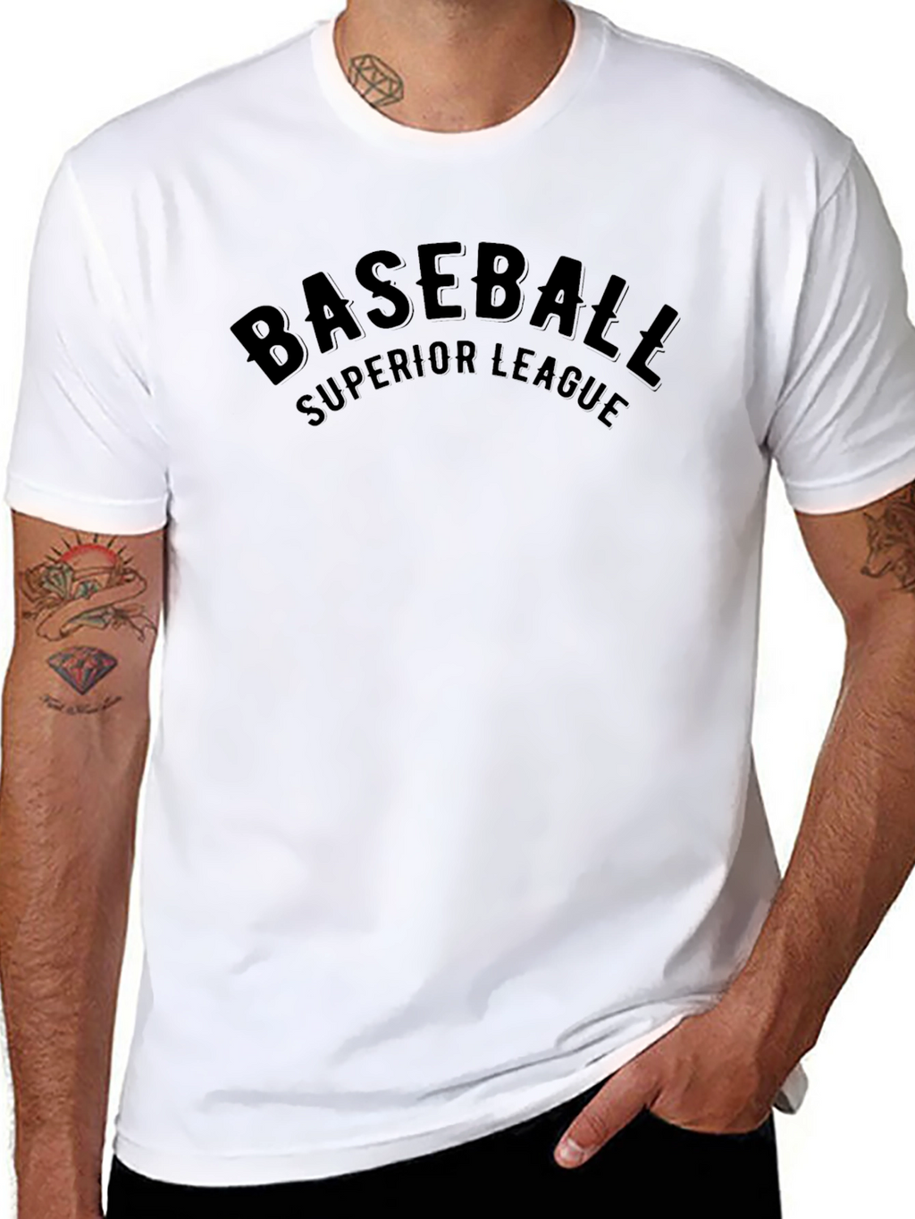 Baseball Superior League Black Graphic T-Shirt