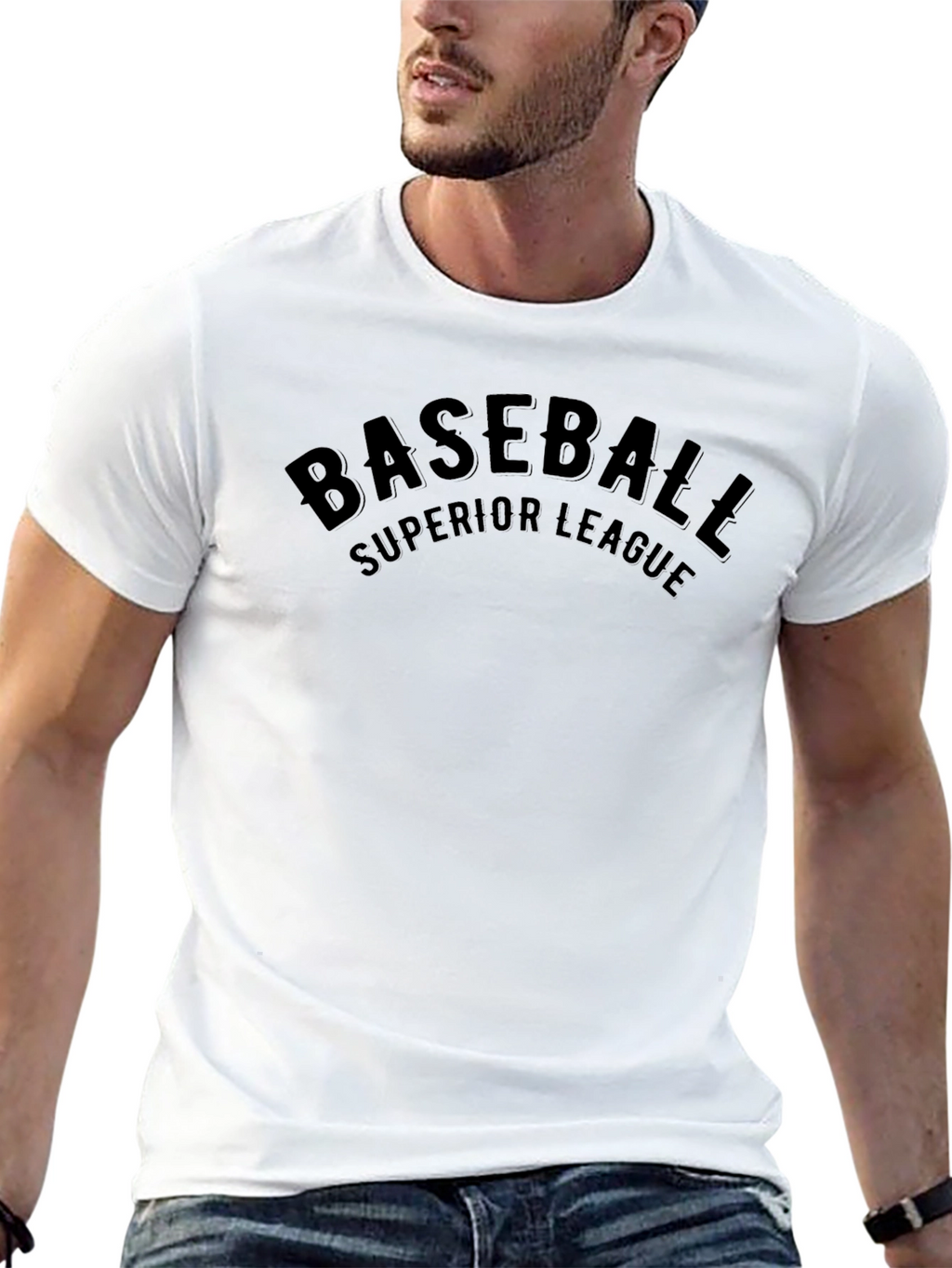 Baseball Superior League Black Graphic T-Shirt