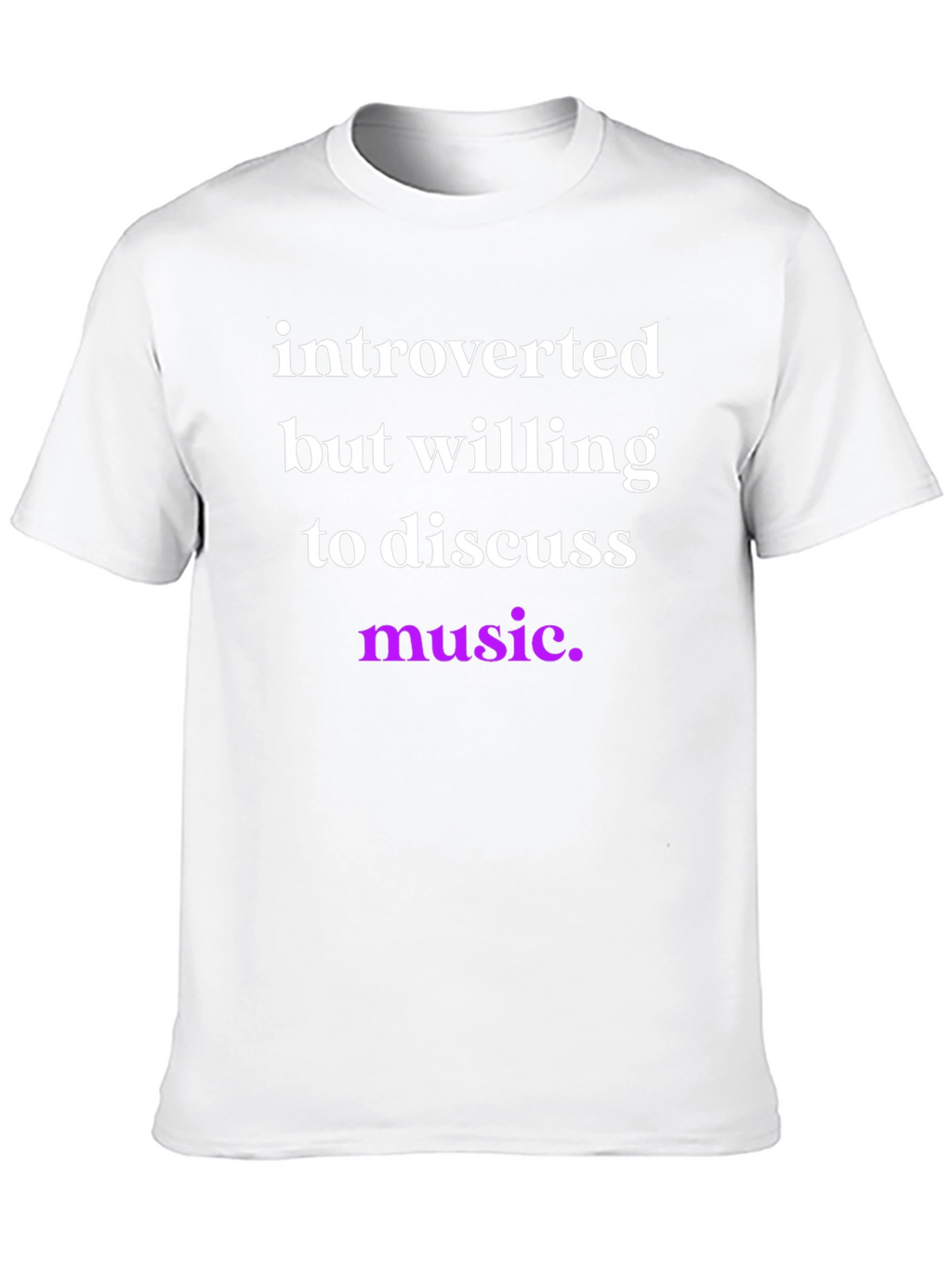 Introverted Music Lover Tee - Black Cotton