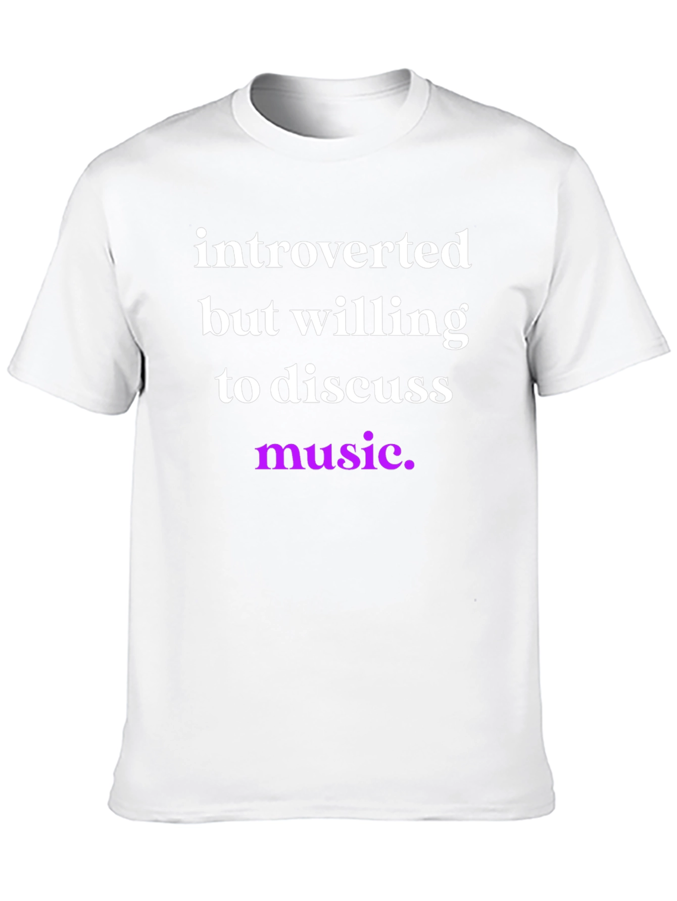 Introverted Music Lover Tee - Black Cotton