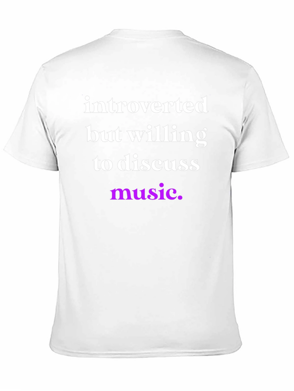Introverted Music Lover Tee - Black Cotton