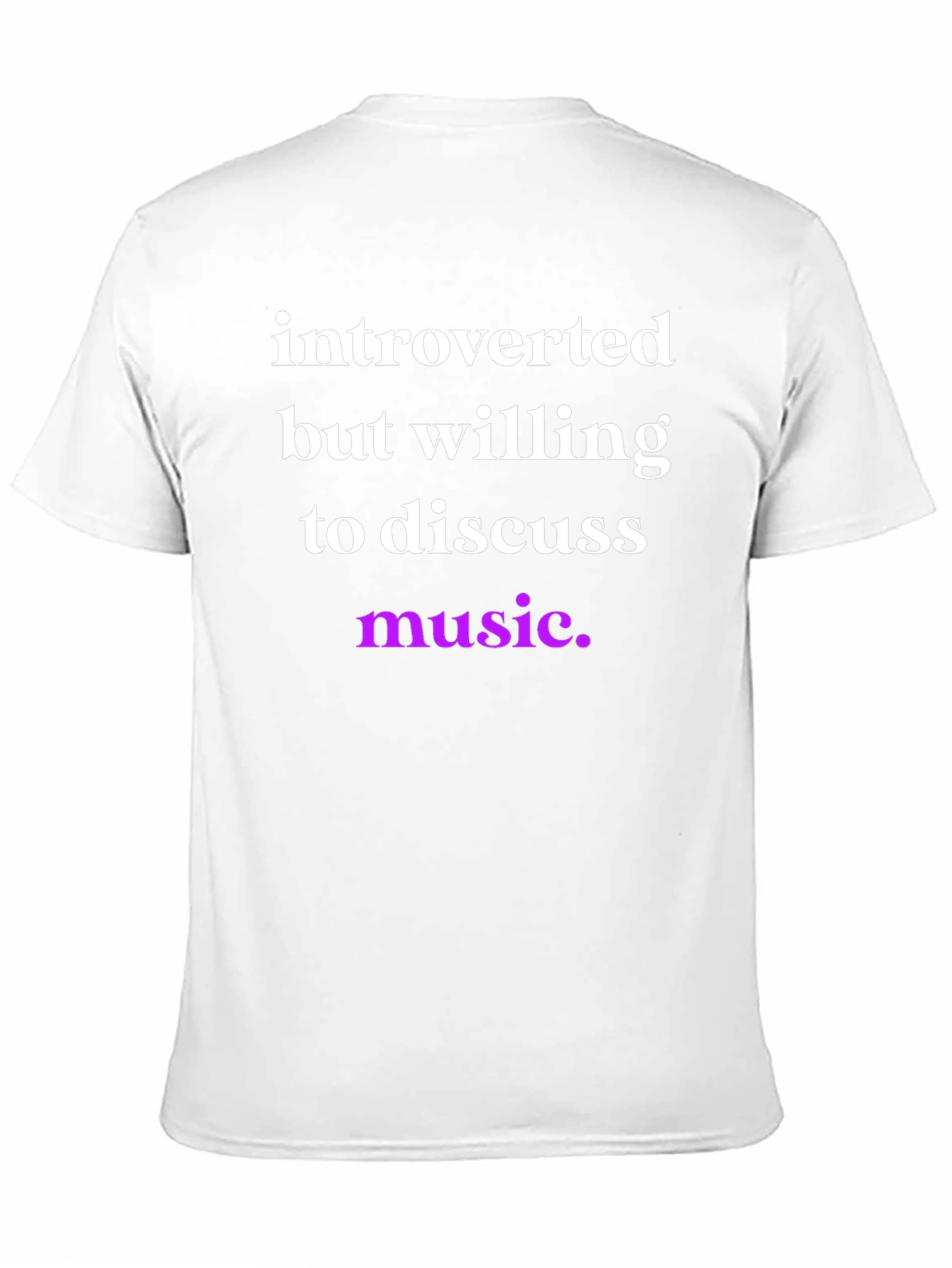 Introverted Music Lover Tee - Black Cotton
