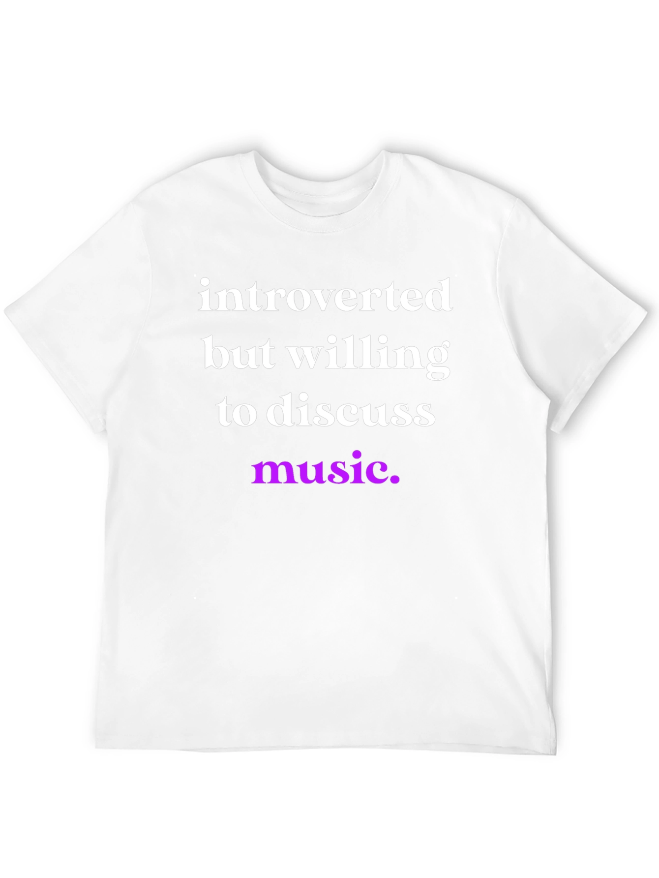 Introverted Music Lover Tee - Black Cotton