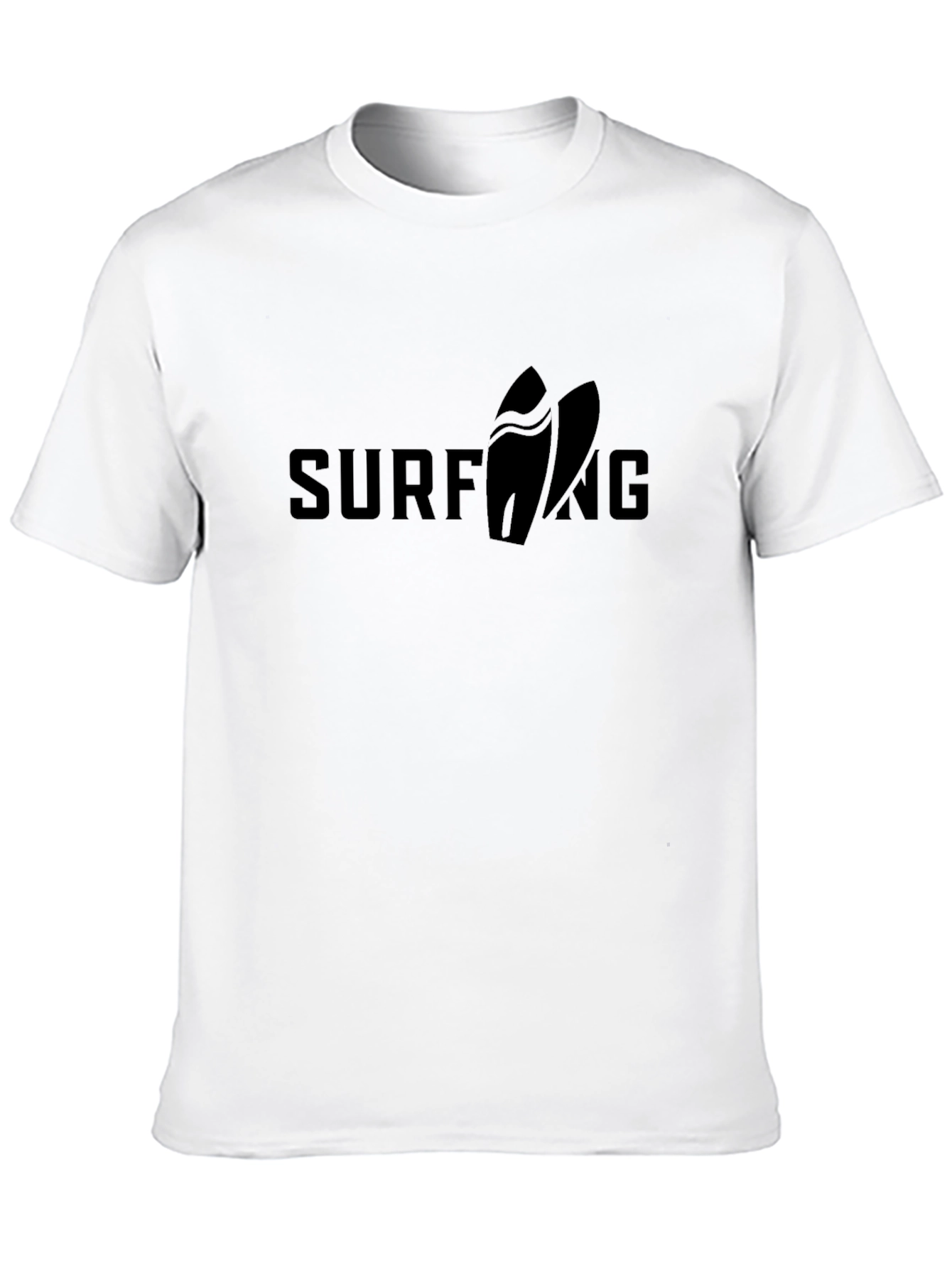 Black Surfing Graphic Tee | Surfboard Design