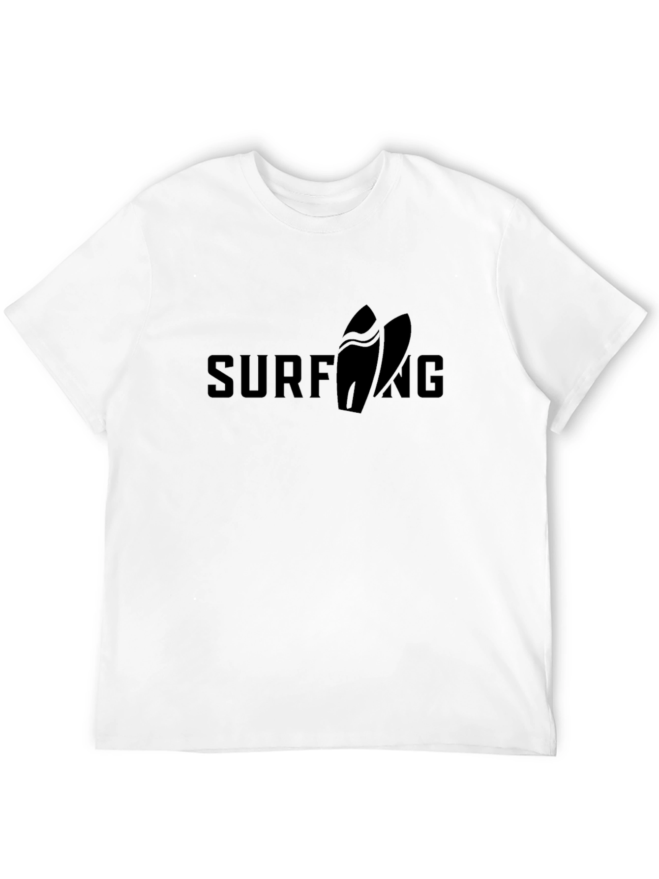 Black Surfing Graphic Tee | Surfboard Design
