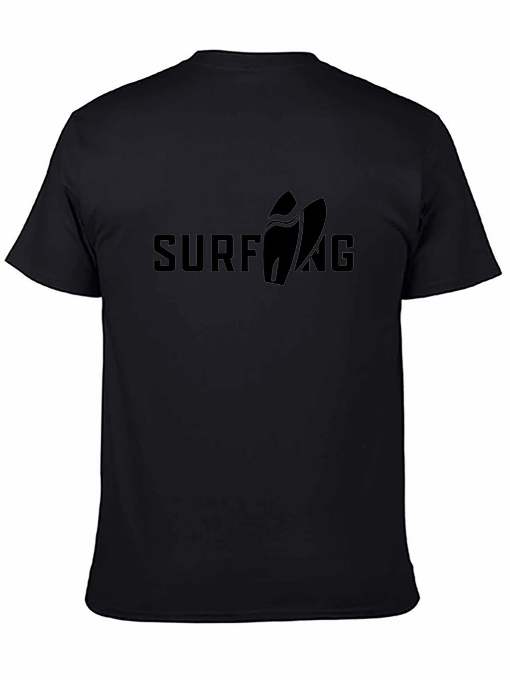 Black Surfing Graphic Tee | Surfboard Design