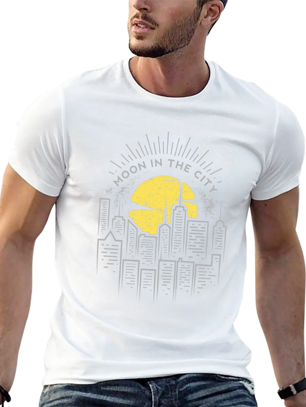 Moon in the City Graphic Tee - Black