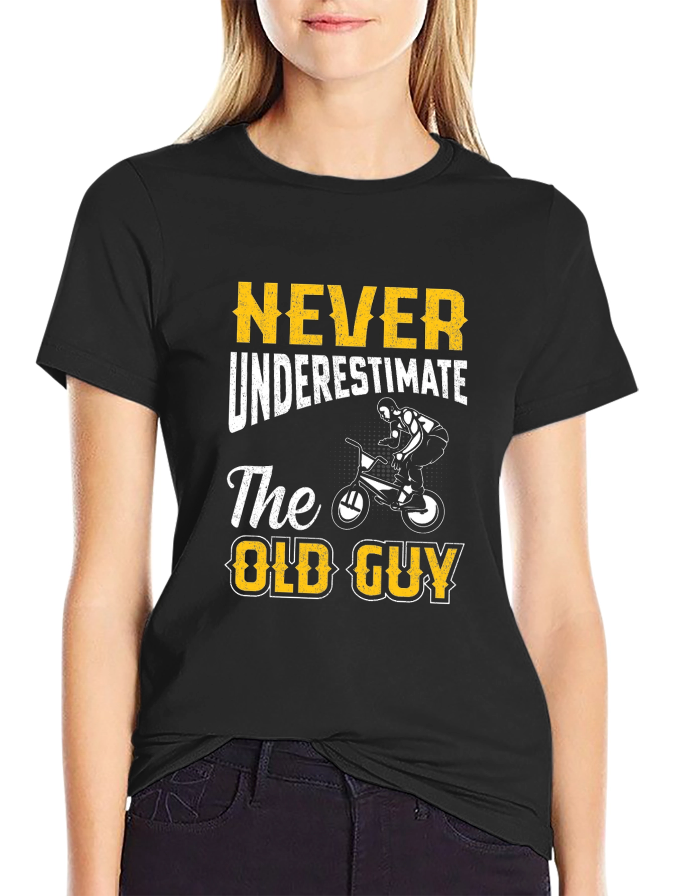 Never Underestimate The Old Guy T-Shirt - Cycling