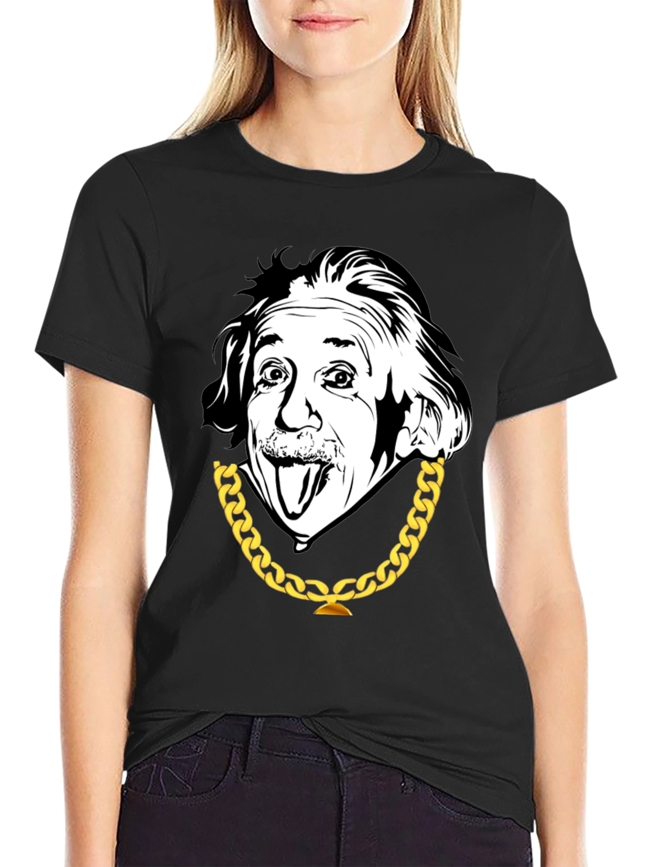 Einstein Graphic T-Shirt - Black Cotton Tee