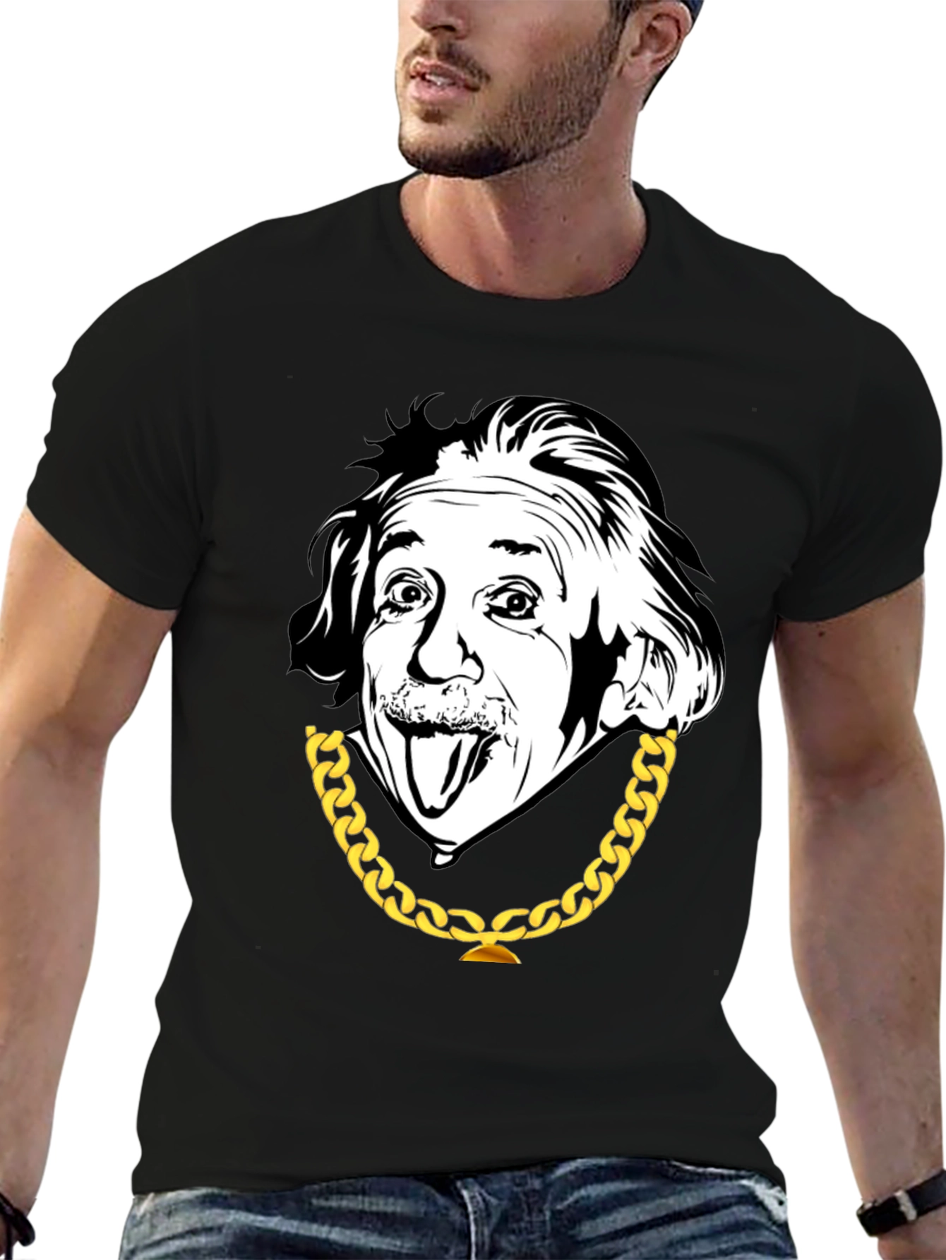 Einstein Graphic T-Shirt - Black Cotton Tee