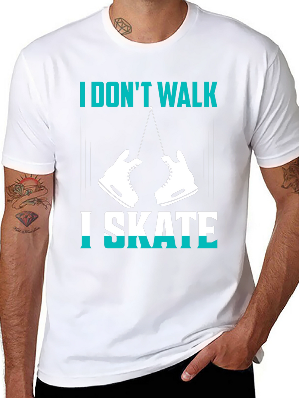I Dont Walk I Skate Graphic T-Shirt