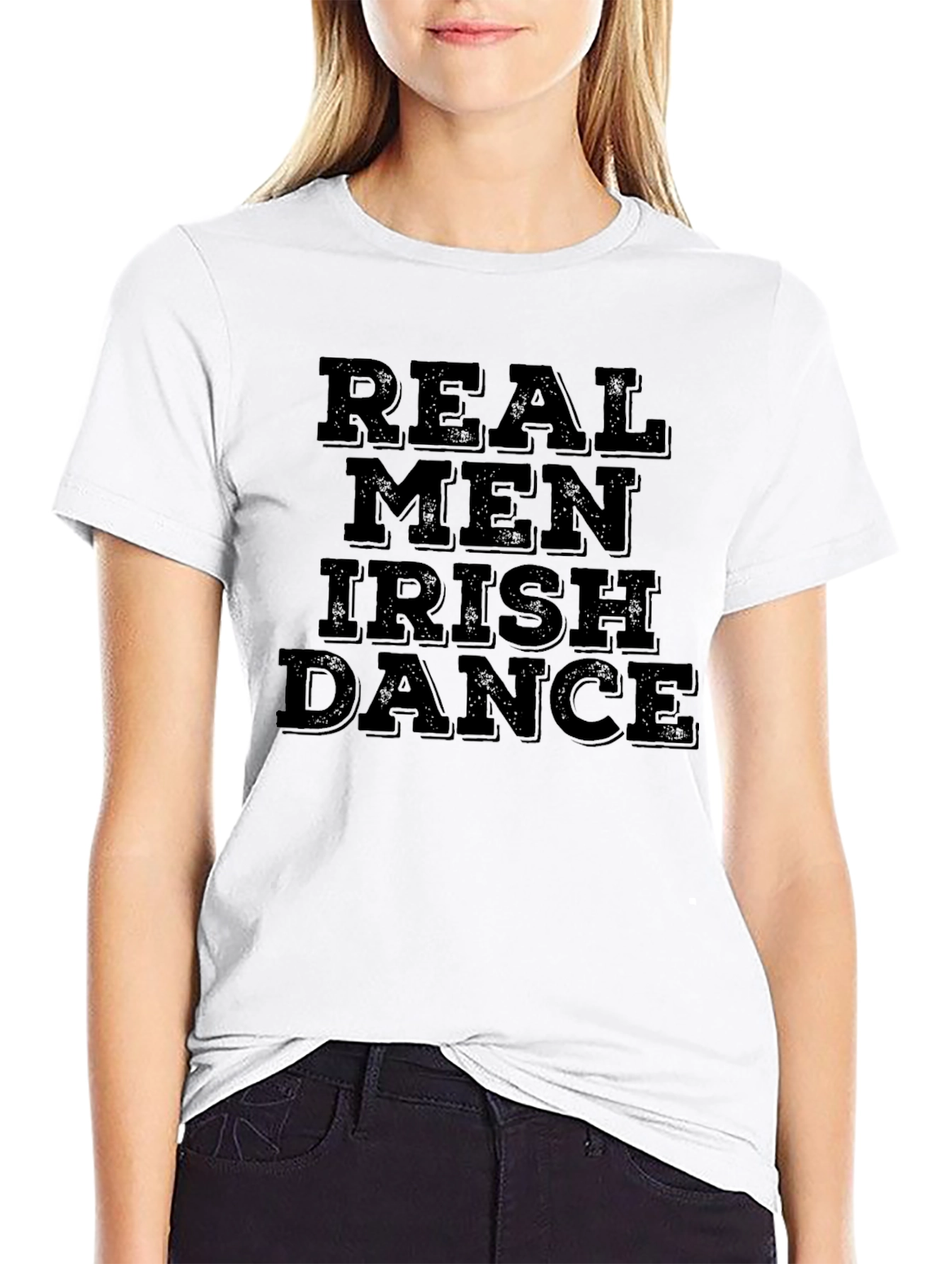 Real Men Irish Dance Black T-Shirt
