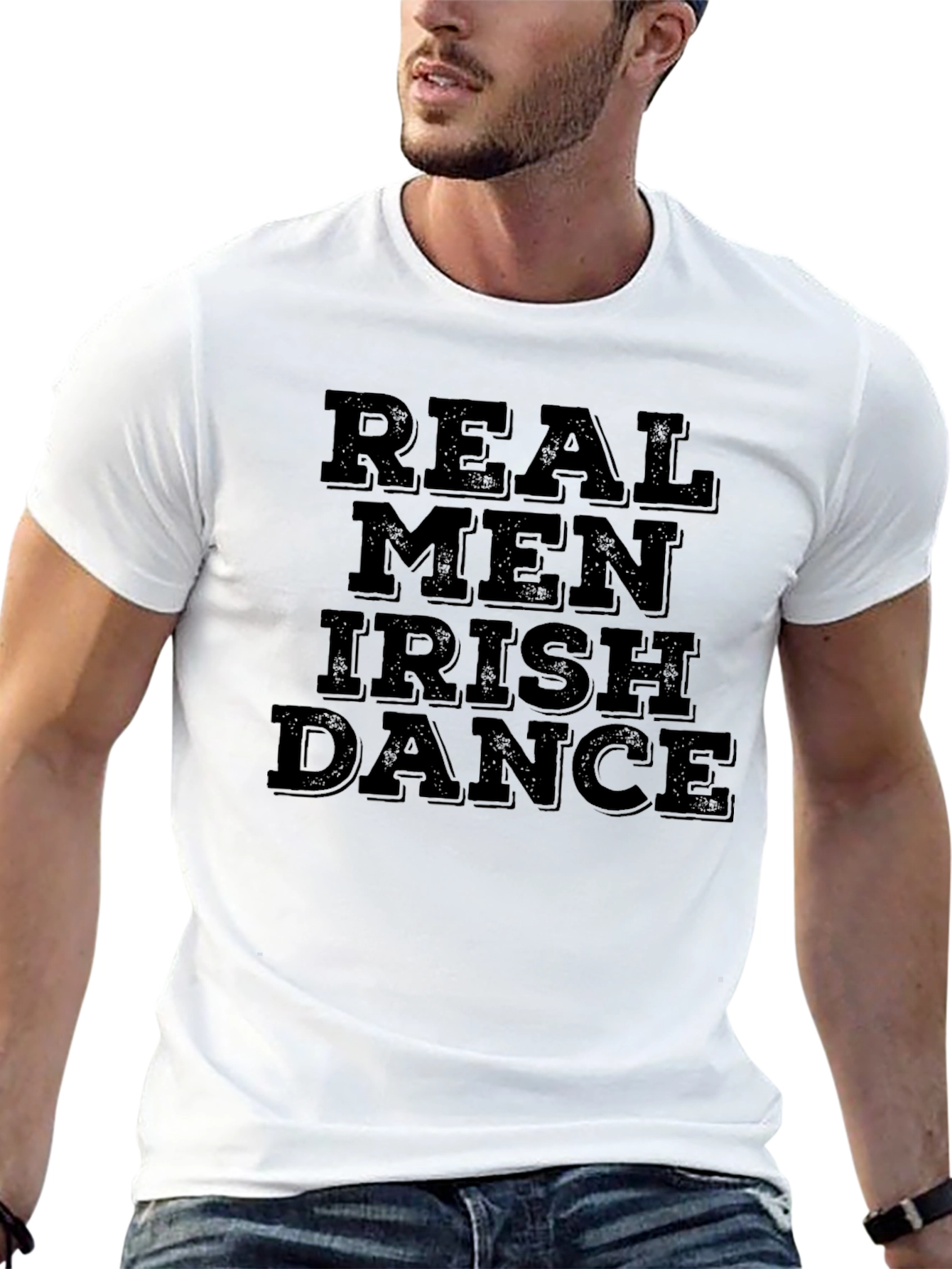 Real Men Irish Dance Black T-Shirt