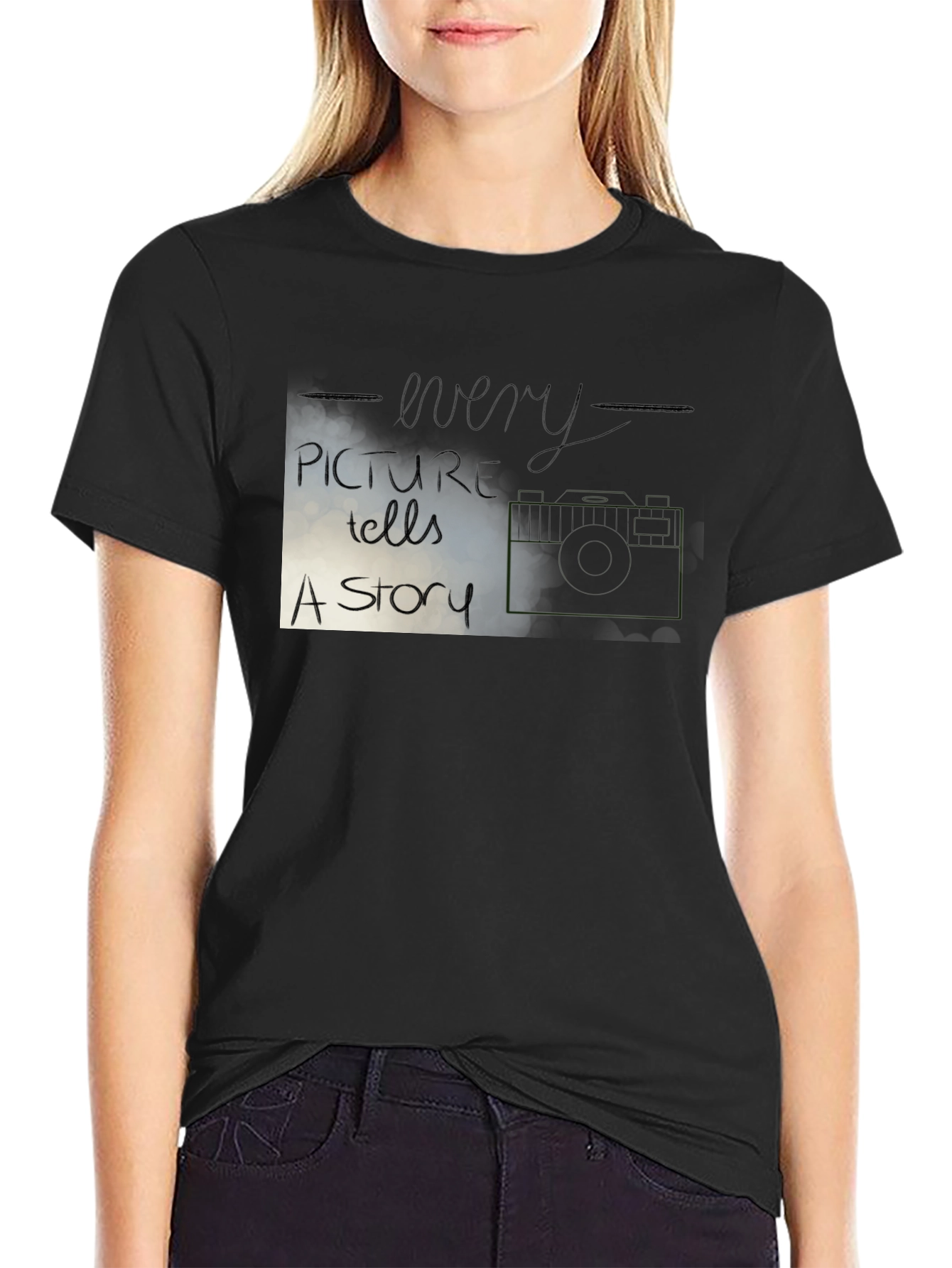 Every Picture Tells A Story Black T-Shirt