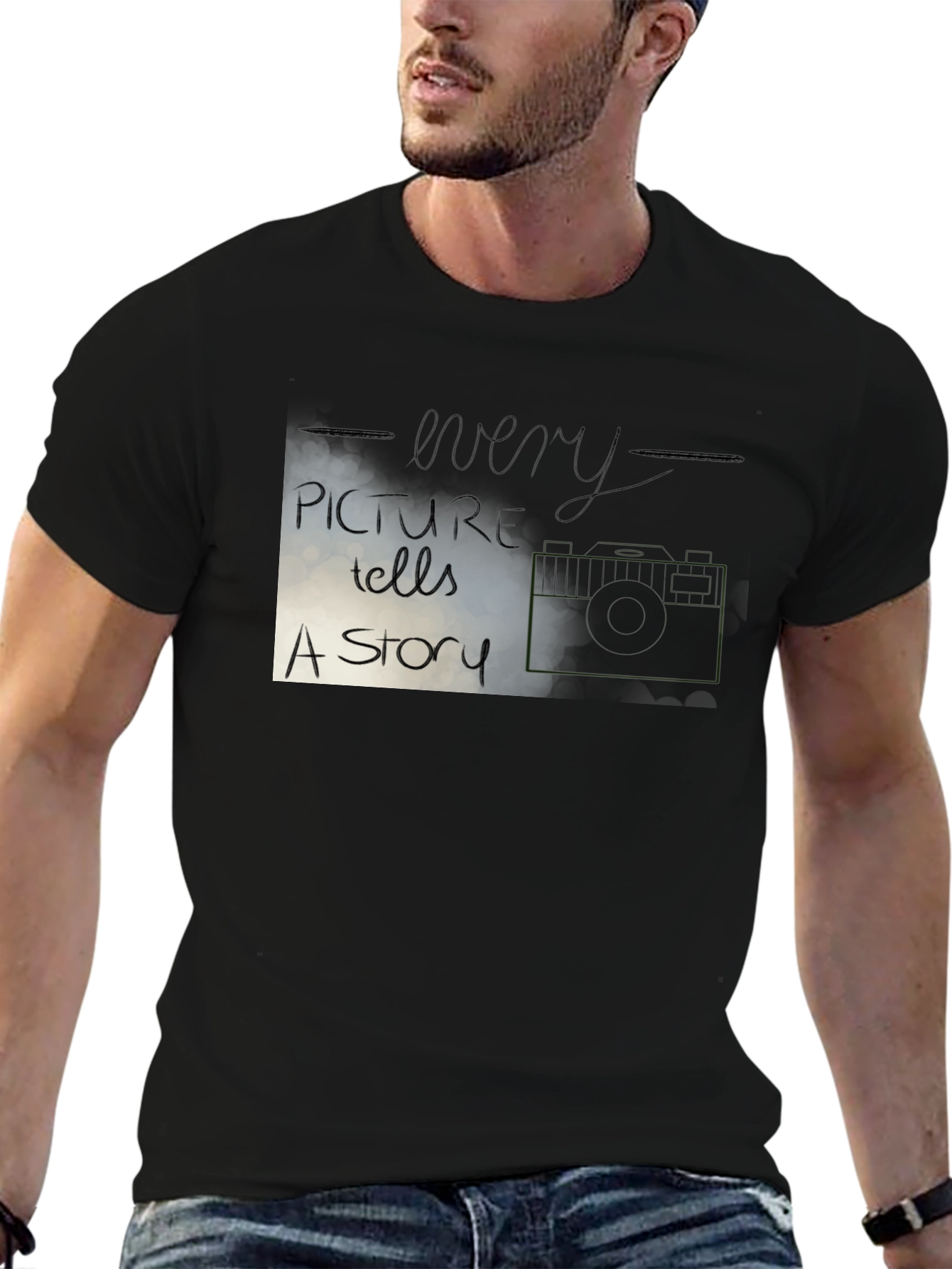 Every Picture Tells A Story Black T-Shirt