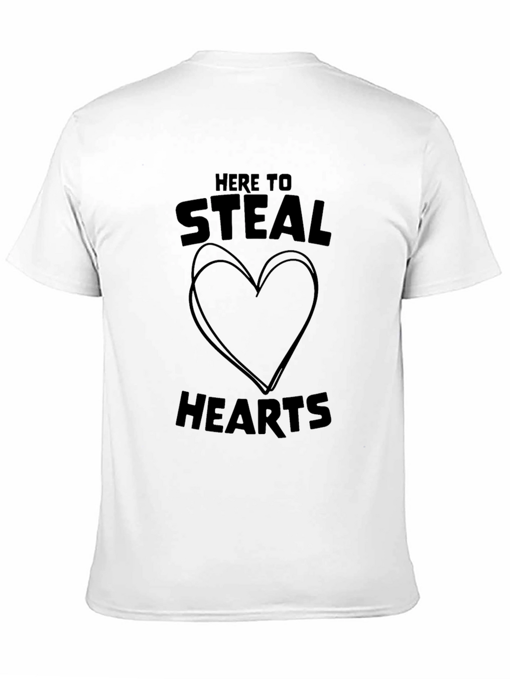 Here to Steal Hearts Graphic Tee - Black