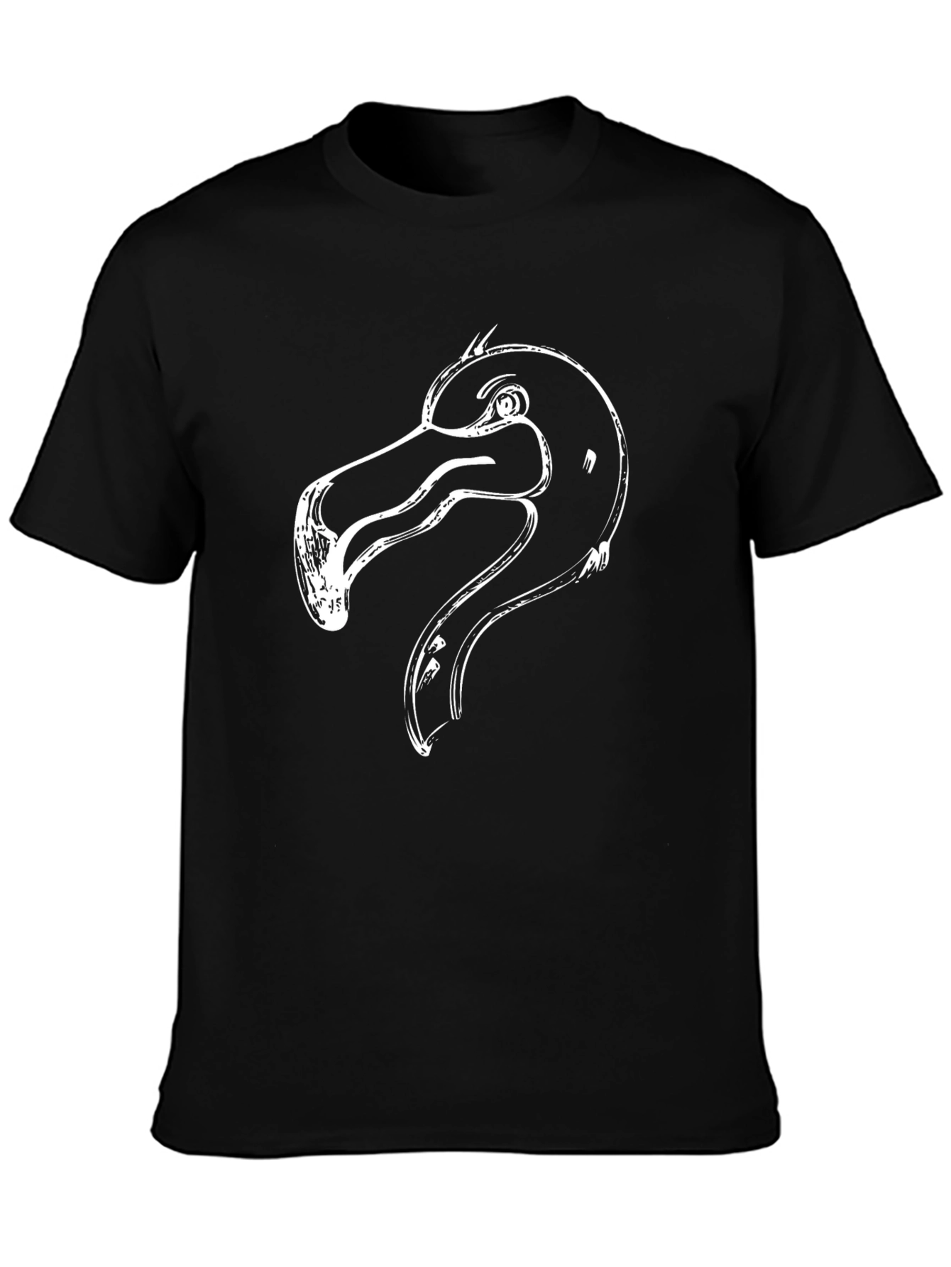 Black Flamingo Graphic Tee - Stylish Mens T-Shirt
