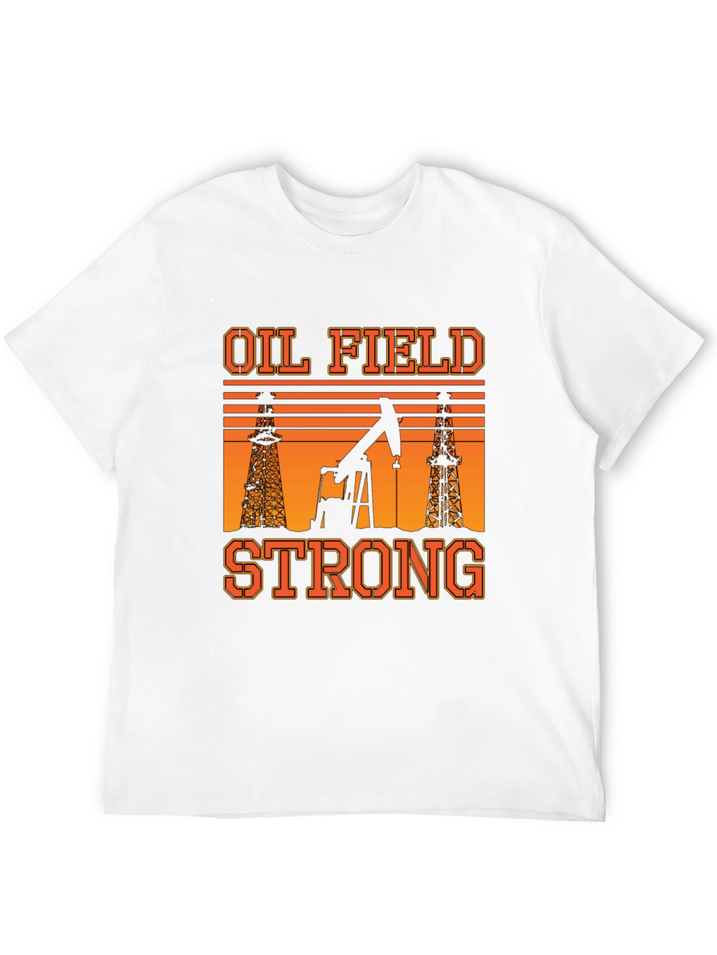 Oil Field Strong T-Shirt: Black Graphic Tee