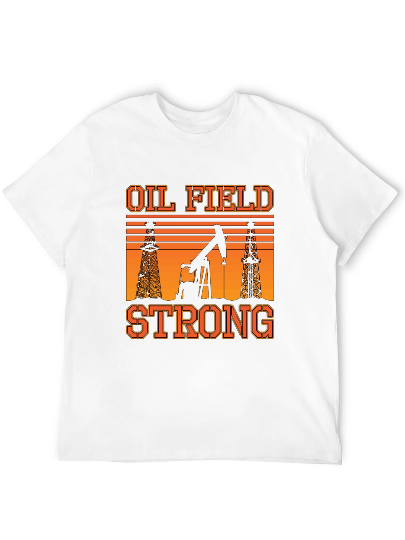 Oil Field Strong T-Shirt: Black Graphic Tee