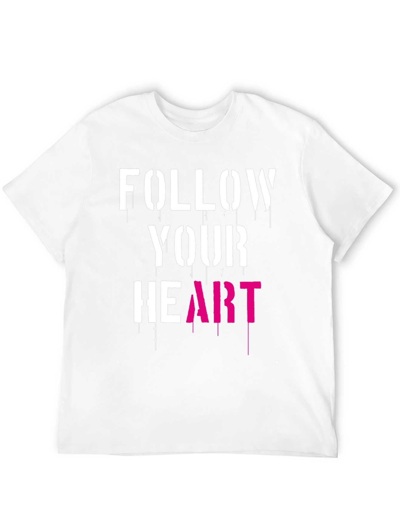 Follow Your Heart Graphic Tee - Stylish Mens Black T-Shirt