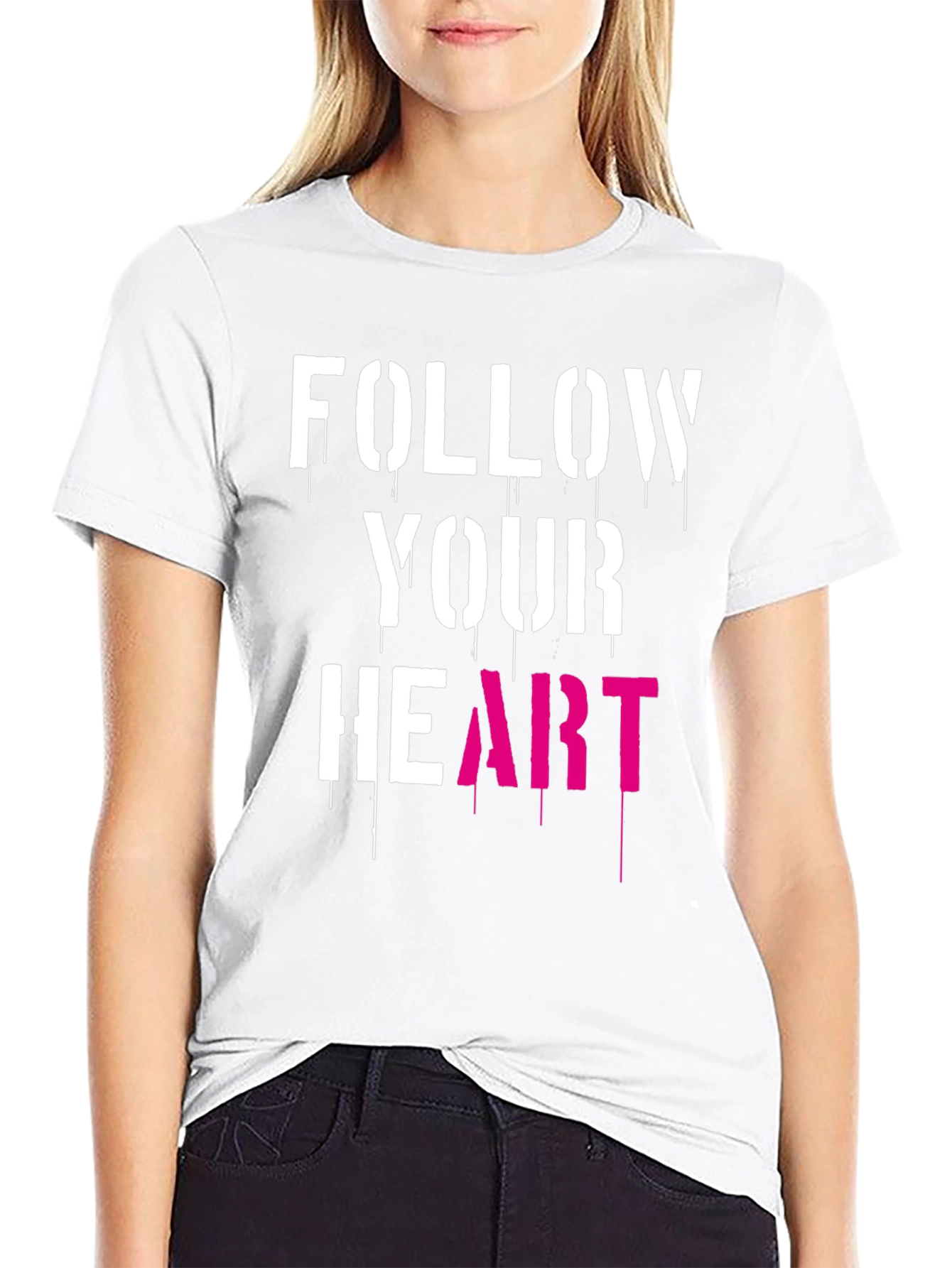 Follow Your Heart Graphic Tee - Stylish Mens Black T-Shirt