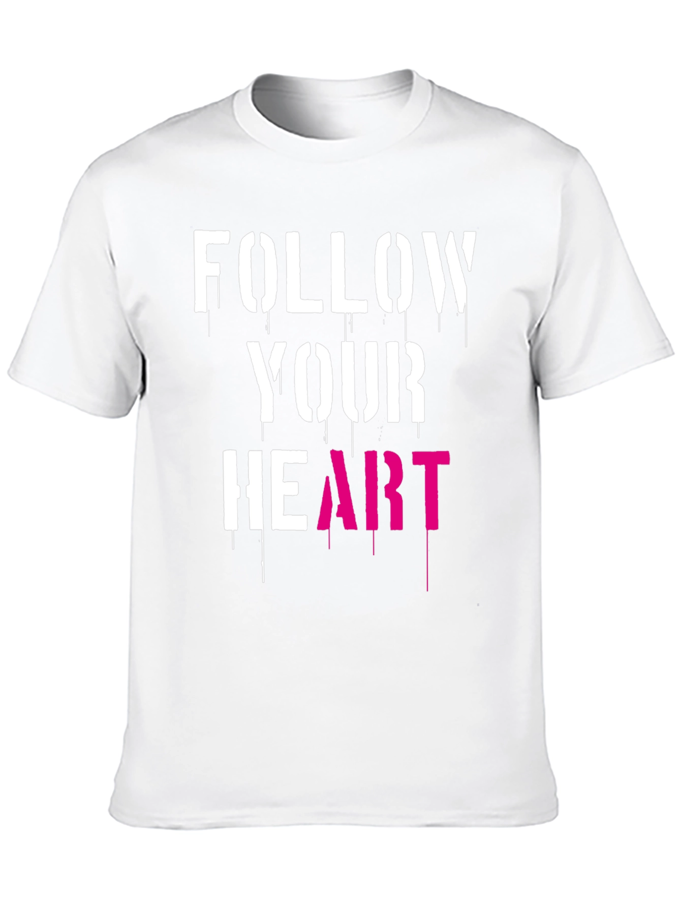Follow Your Heart Graphic Tee - Stylish Mens Black T-Shirt