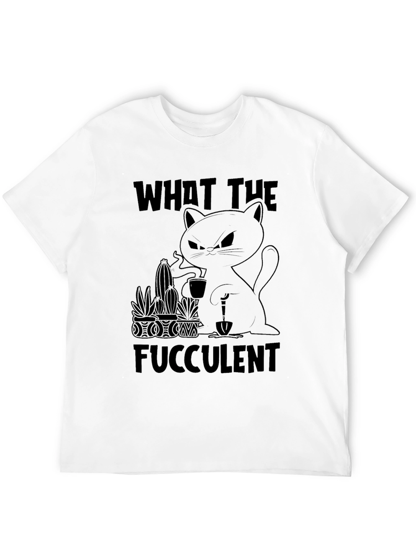 What the Fucculent Black Graphic Tee