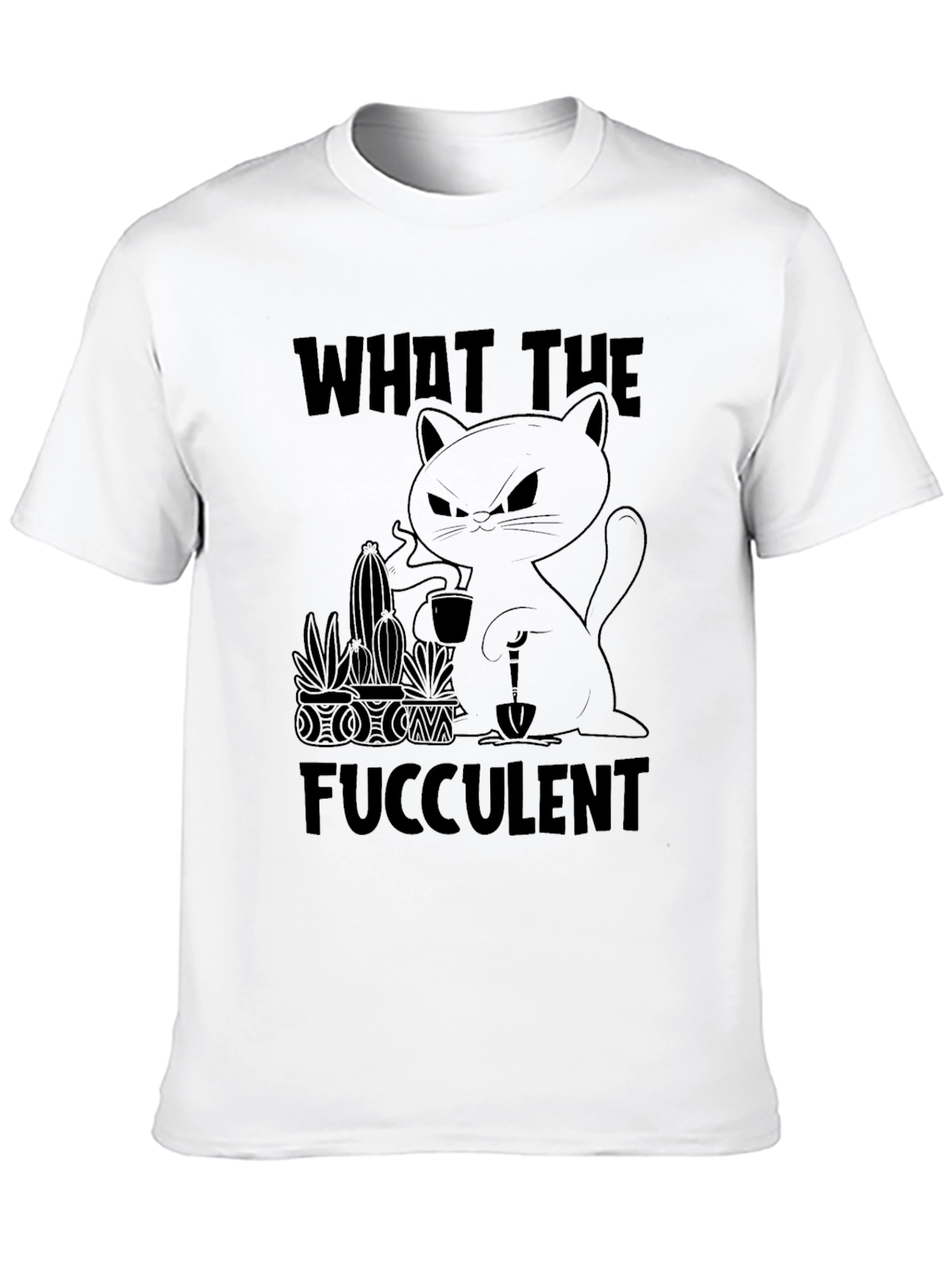 What the Fucculent Black Graphic Tee