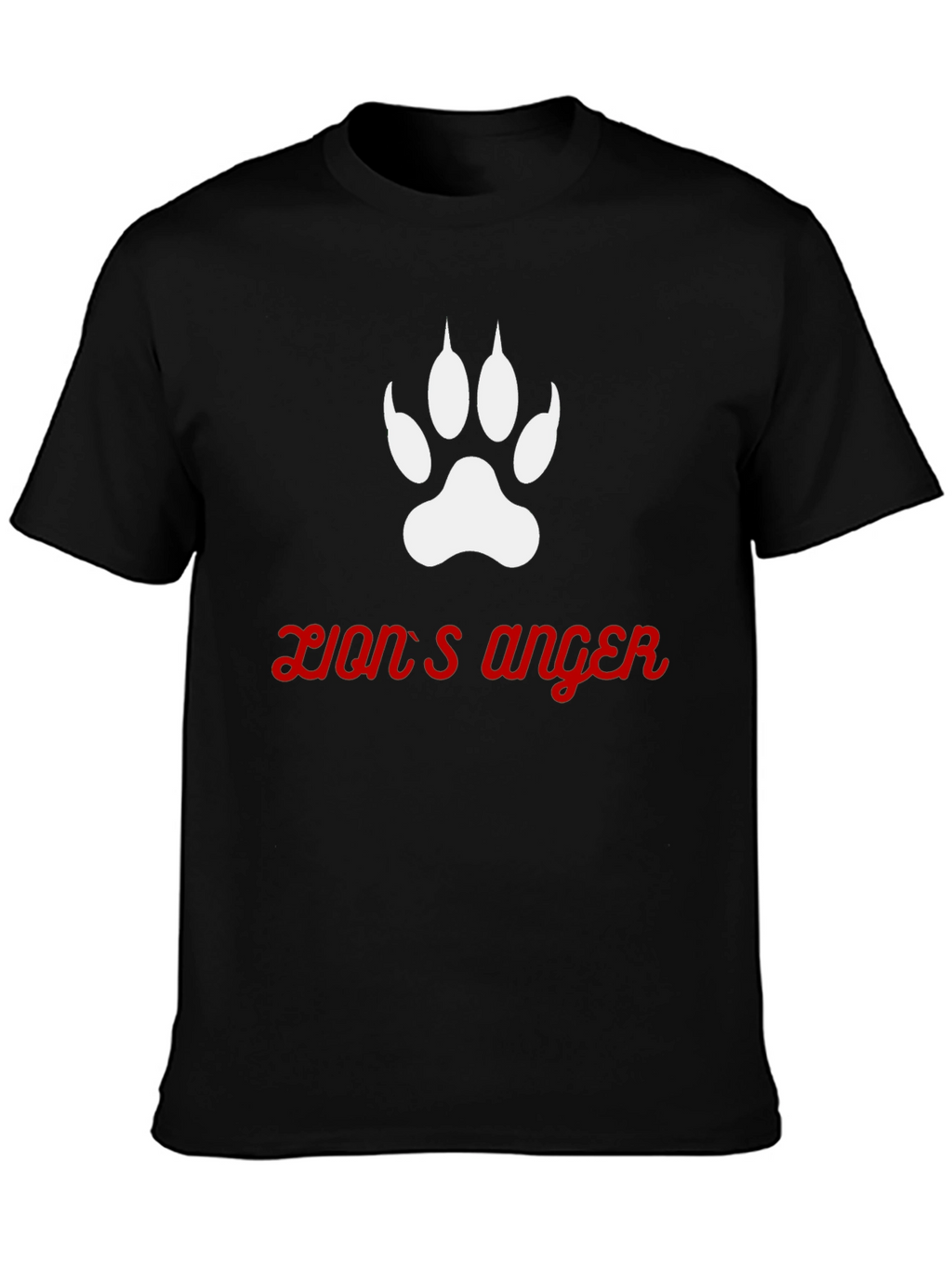 Lions Anger Graphic Tee - Black Cotton Blend