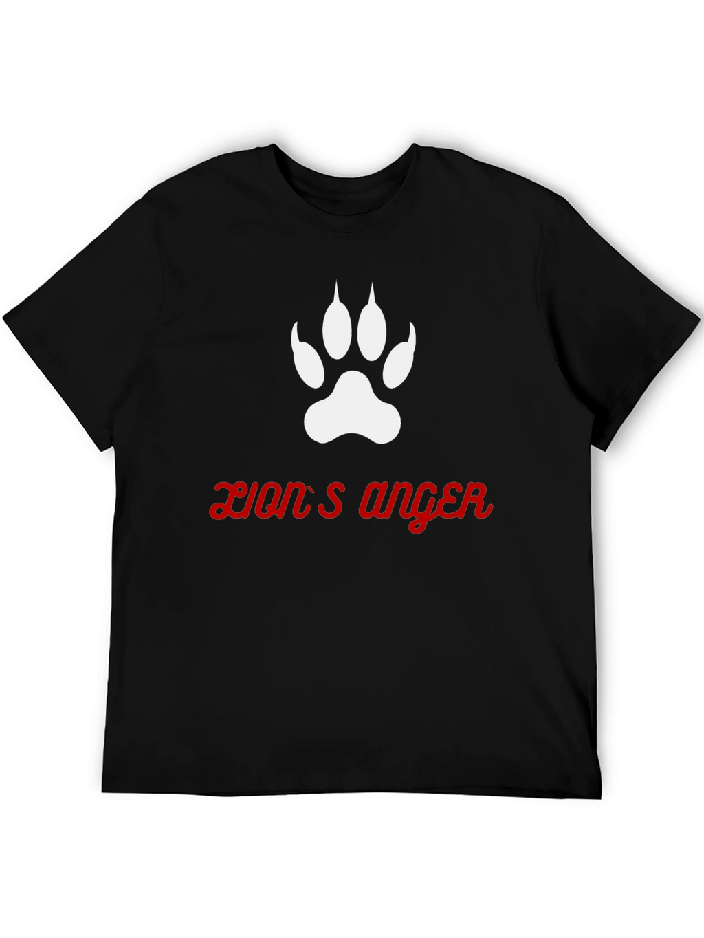 Lions Anger Graphic Tee - Black Cotton Blend