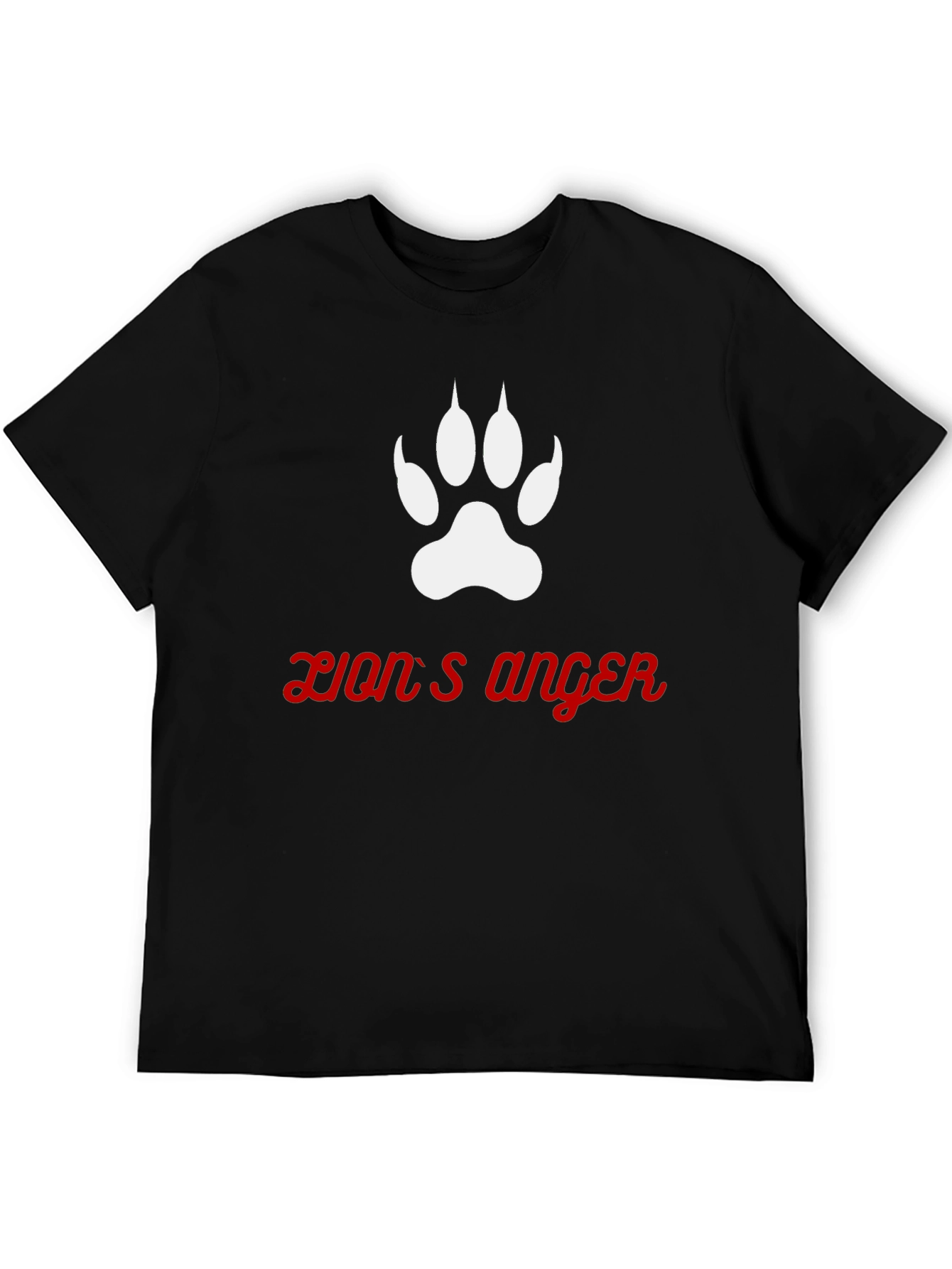 Lions Anger Graphic Tee - Black Cotton Blend