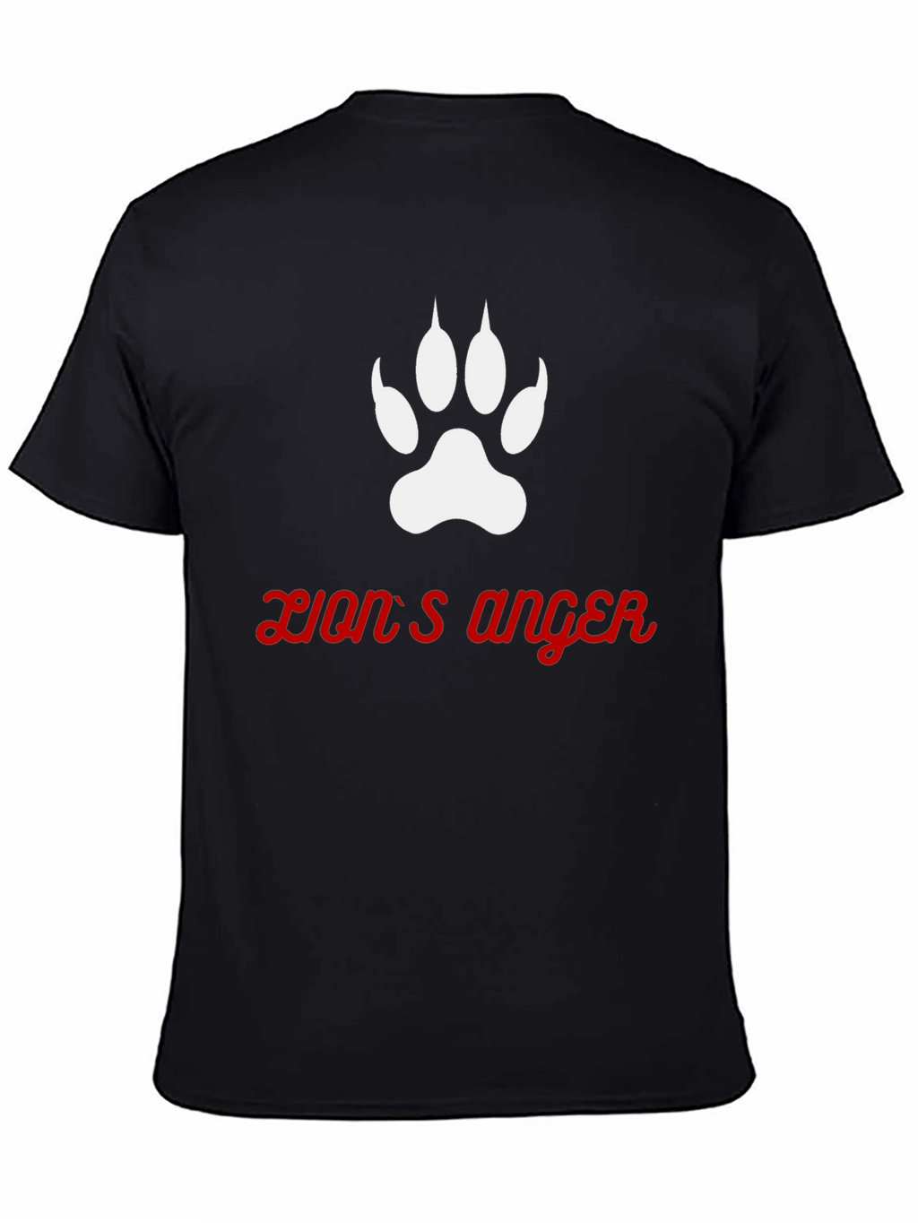 Lions Anger Graphic Tee - Black Cotton Blend