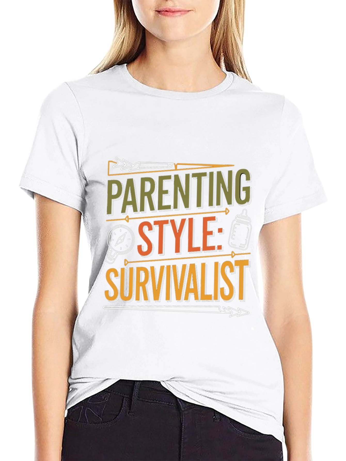 Parenting Style: Survivalist T-Shirt - Black Crew Neck Tee