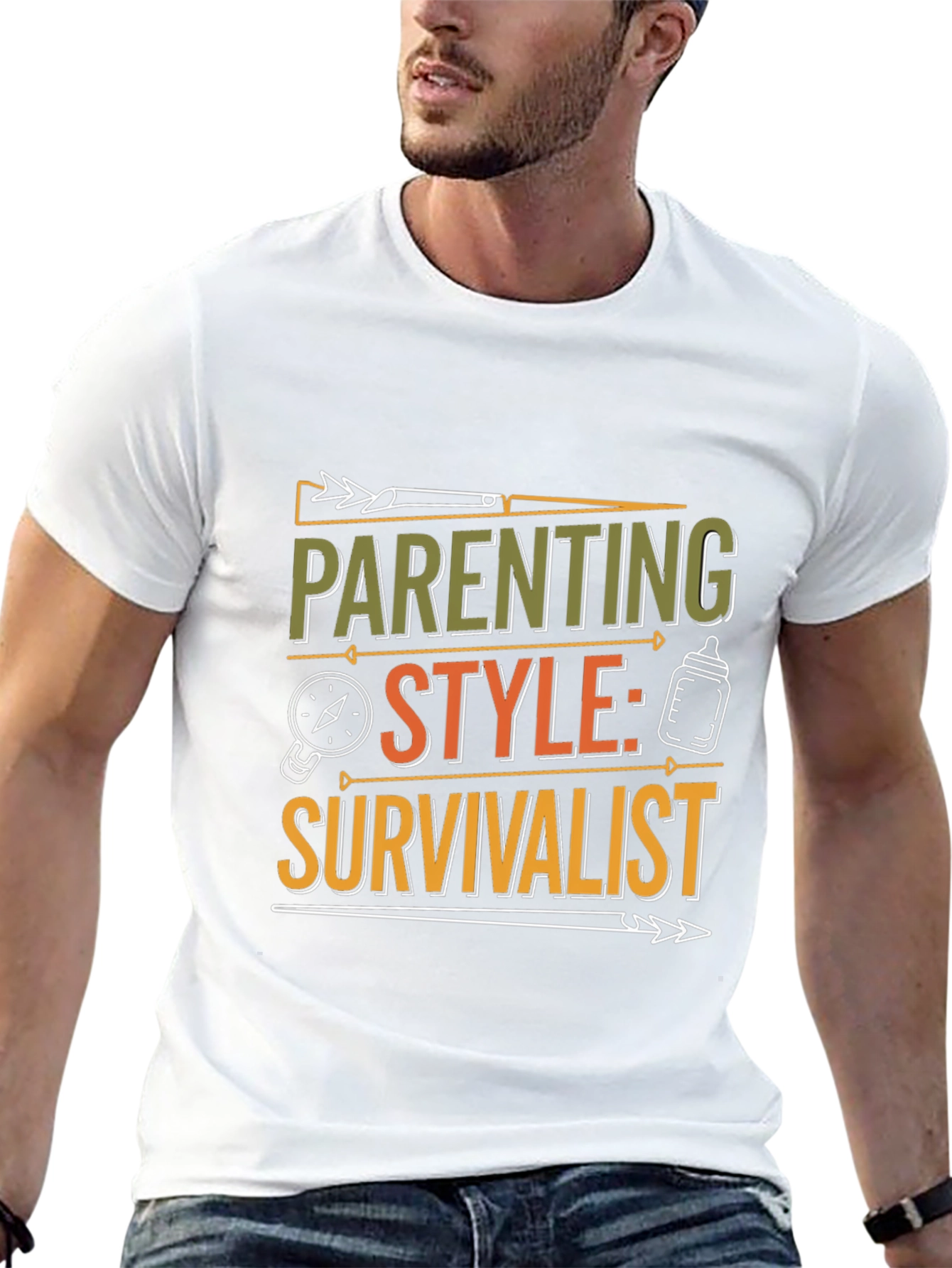Parenting Style: Survivalist T-Shirt - Black Crew Neck Tee