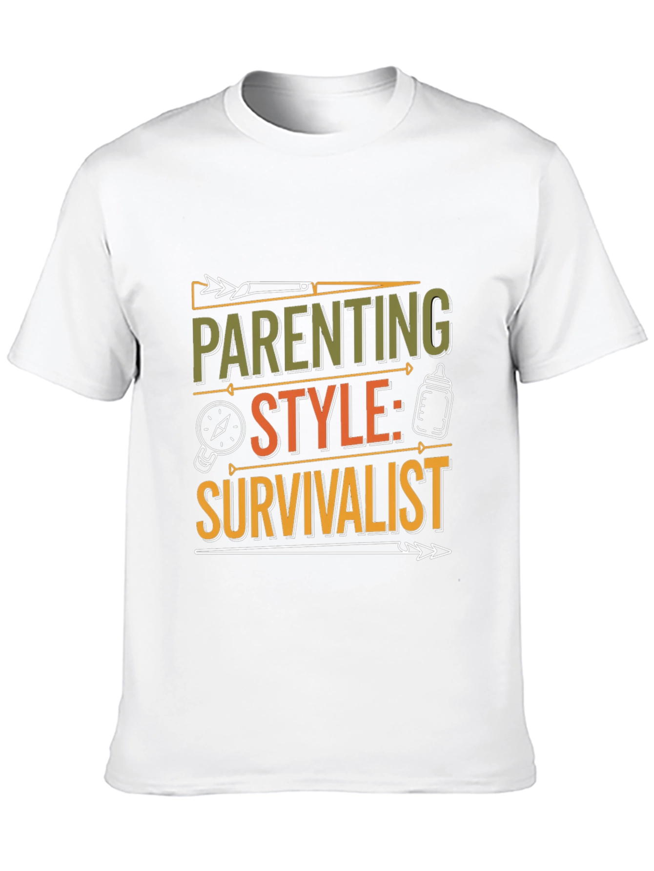 Parenting Style: Survivalist T-Shirt - Black Crew Neck Tee