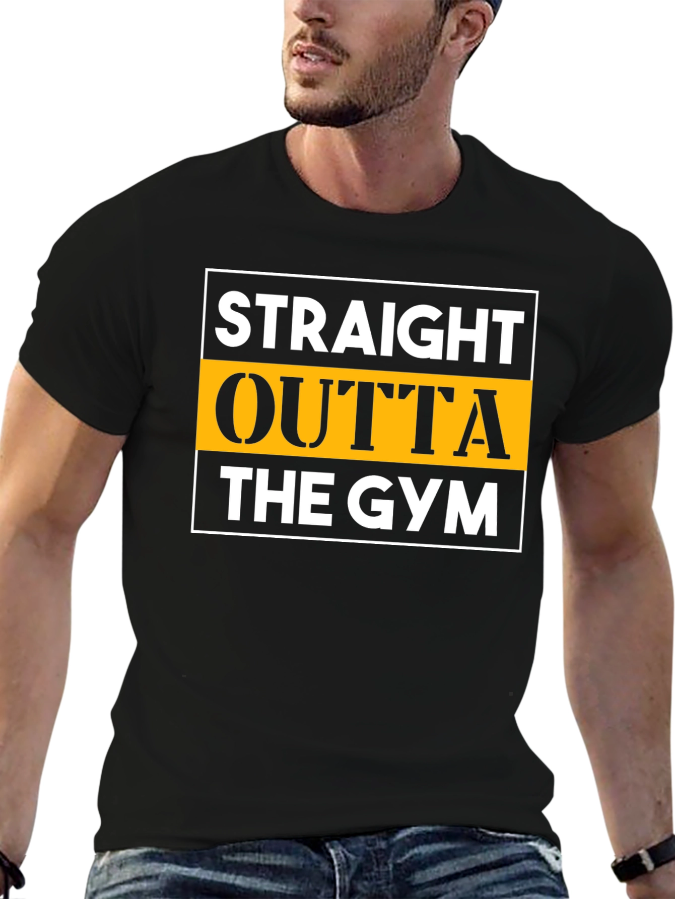 Straight Outta The Gym Black T-Shirt
