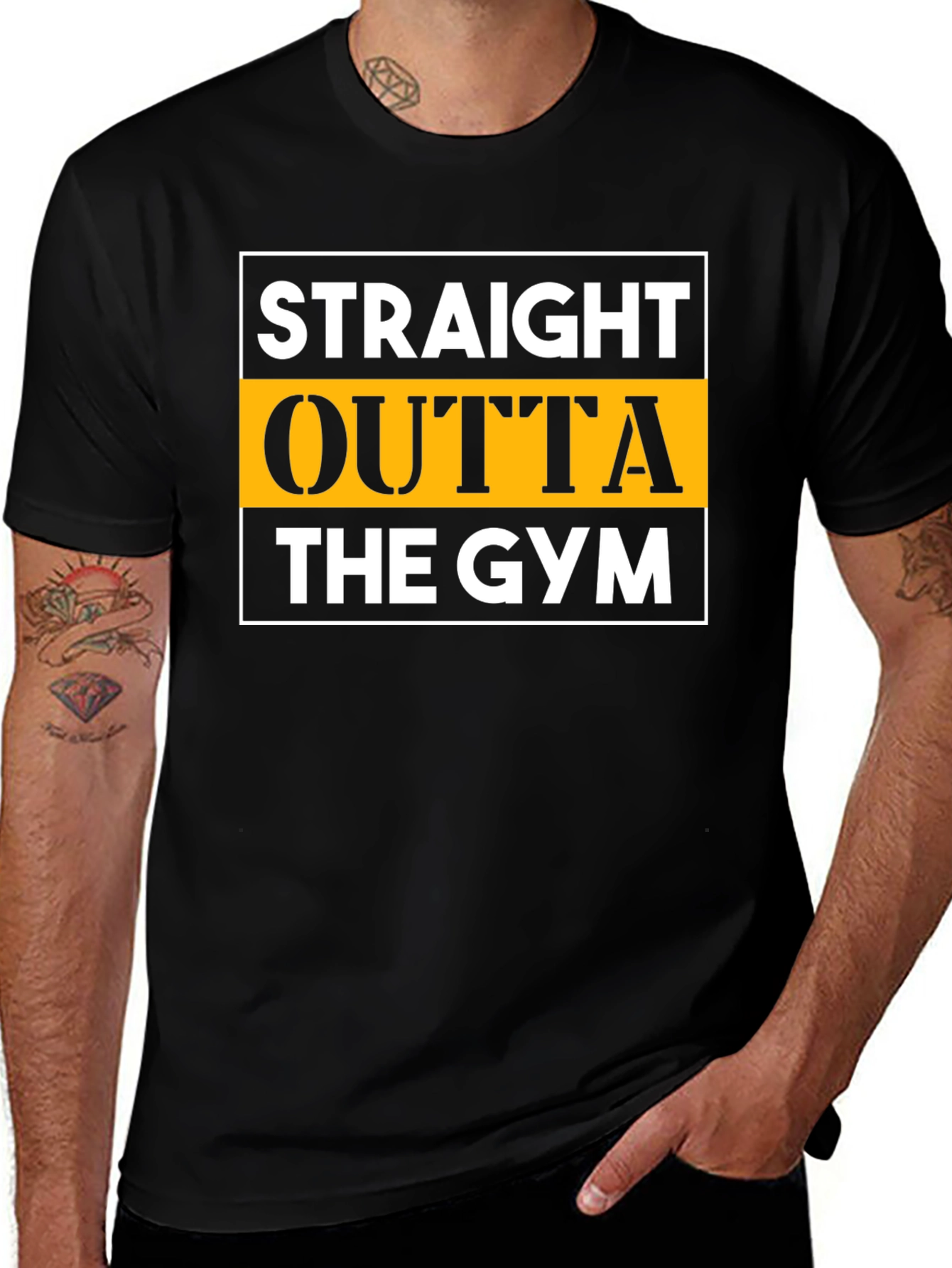 Straight Outta The Gym Black T-Shirt