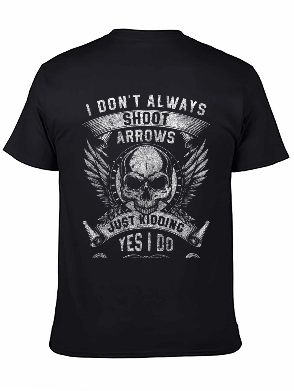 Skull Arrows Graphic T-Shirt - Funny Archery Tee