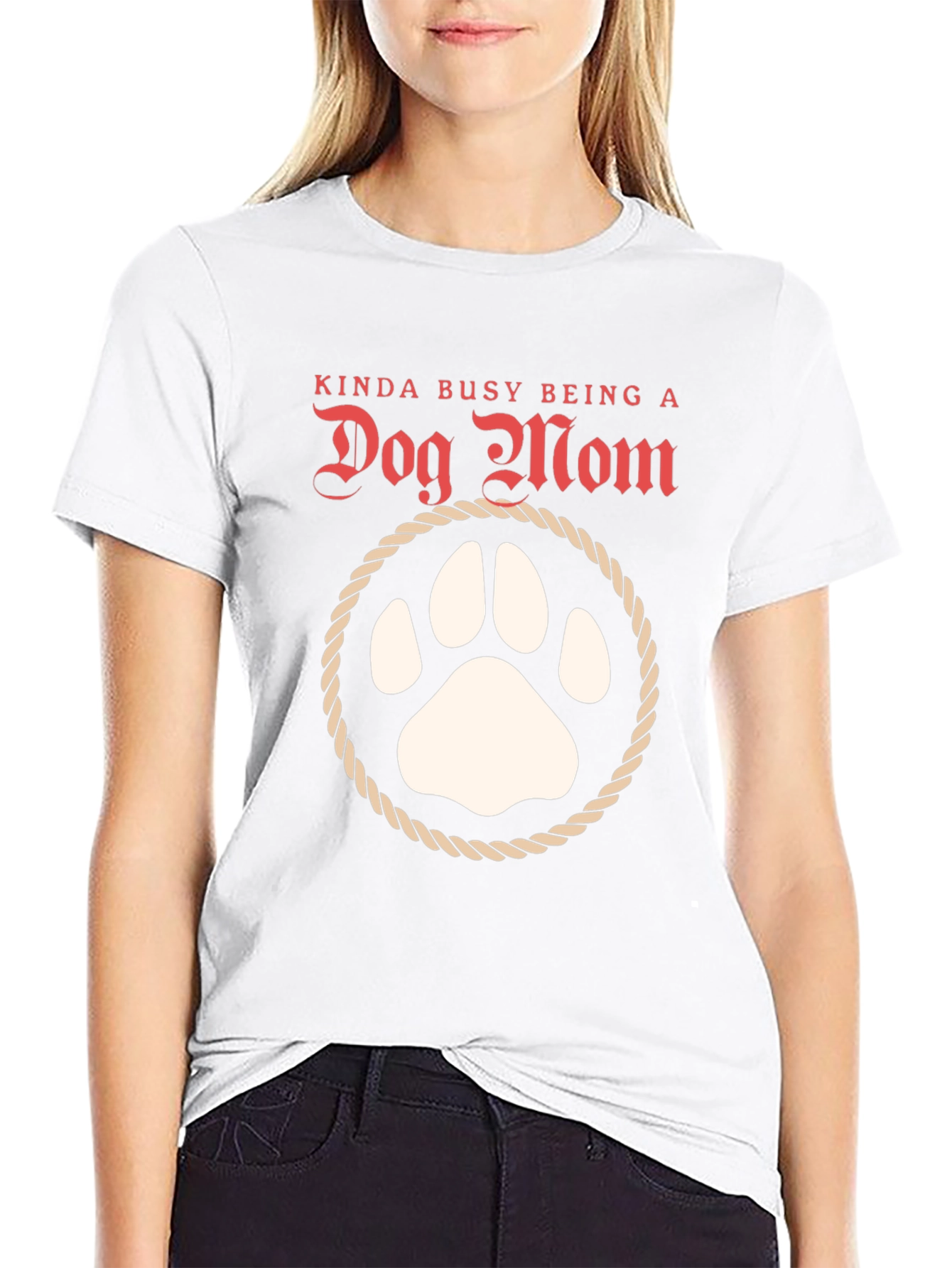 Dog Mom T-Shirt: Cute Paw Print Tee