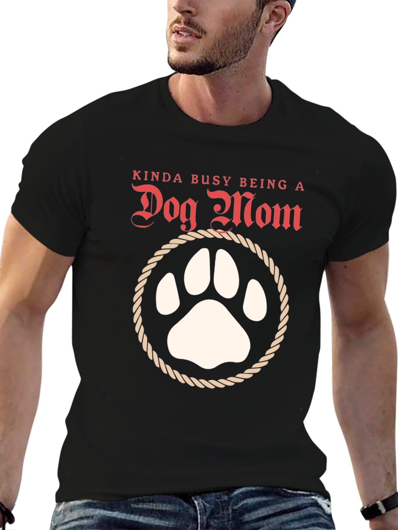 Dog Mom T-Shirt: Cute Paw Print Tee