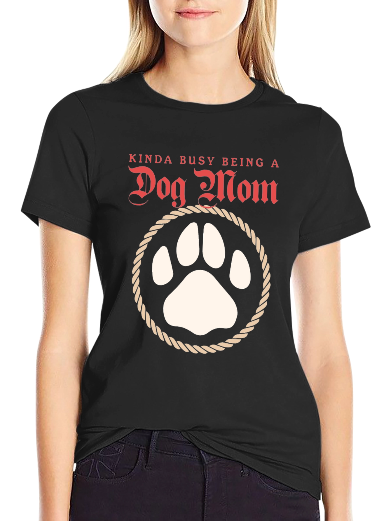 Dog Mom T-Shirt: Cute Paw Print Tee