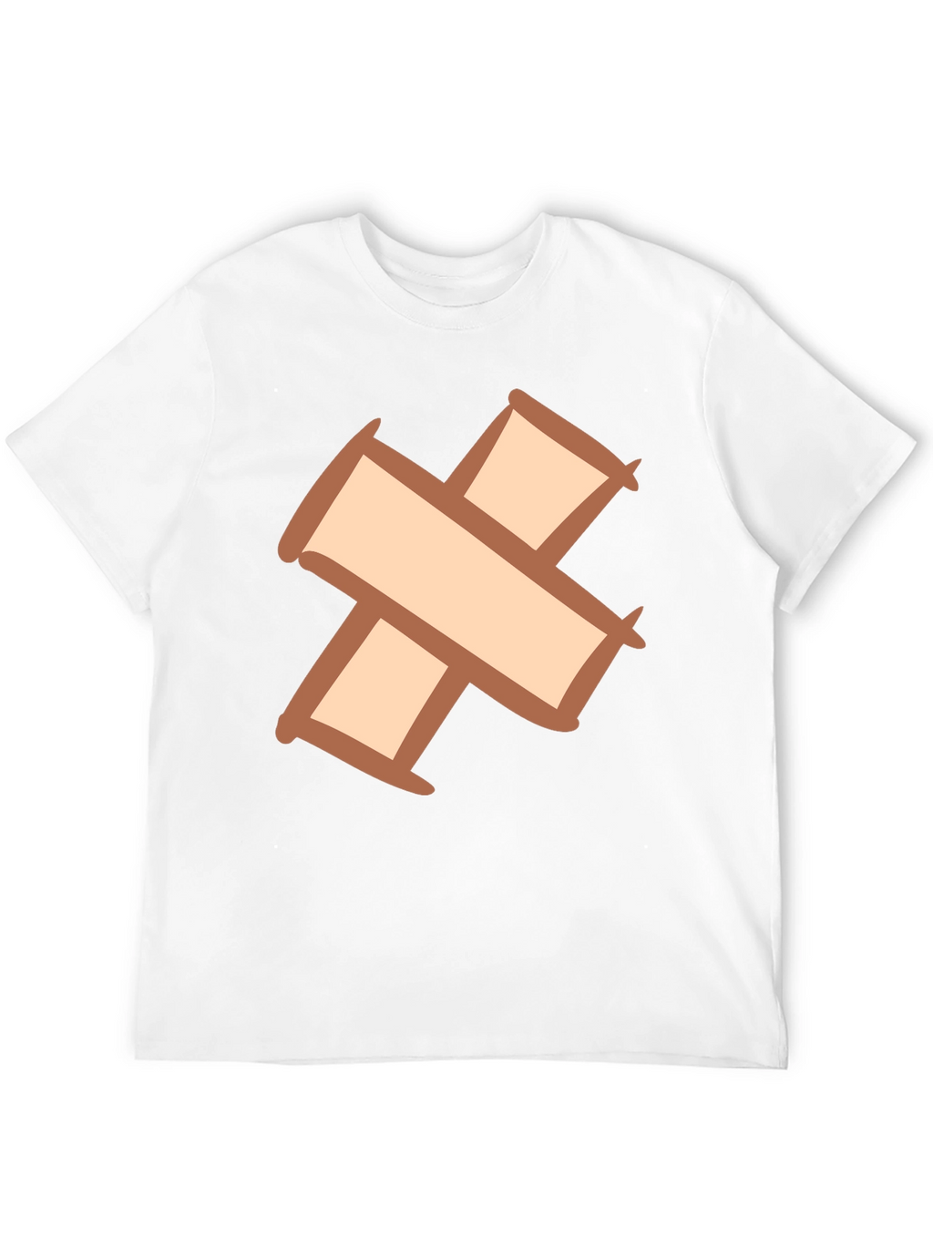 Quirky Cross Bandage Graphic Tee - Unisex Black T-Shirt