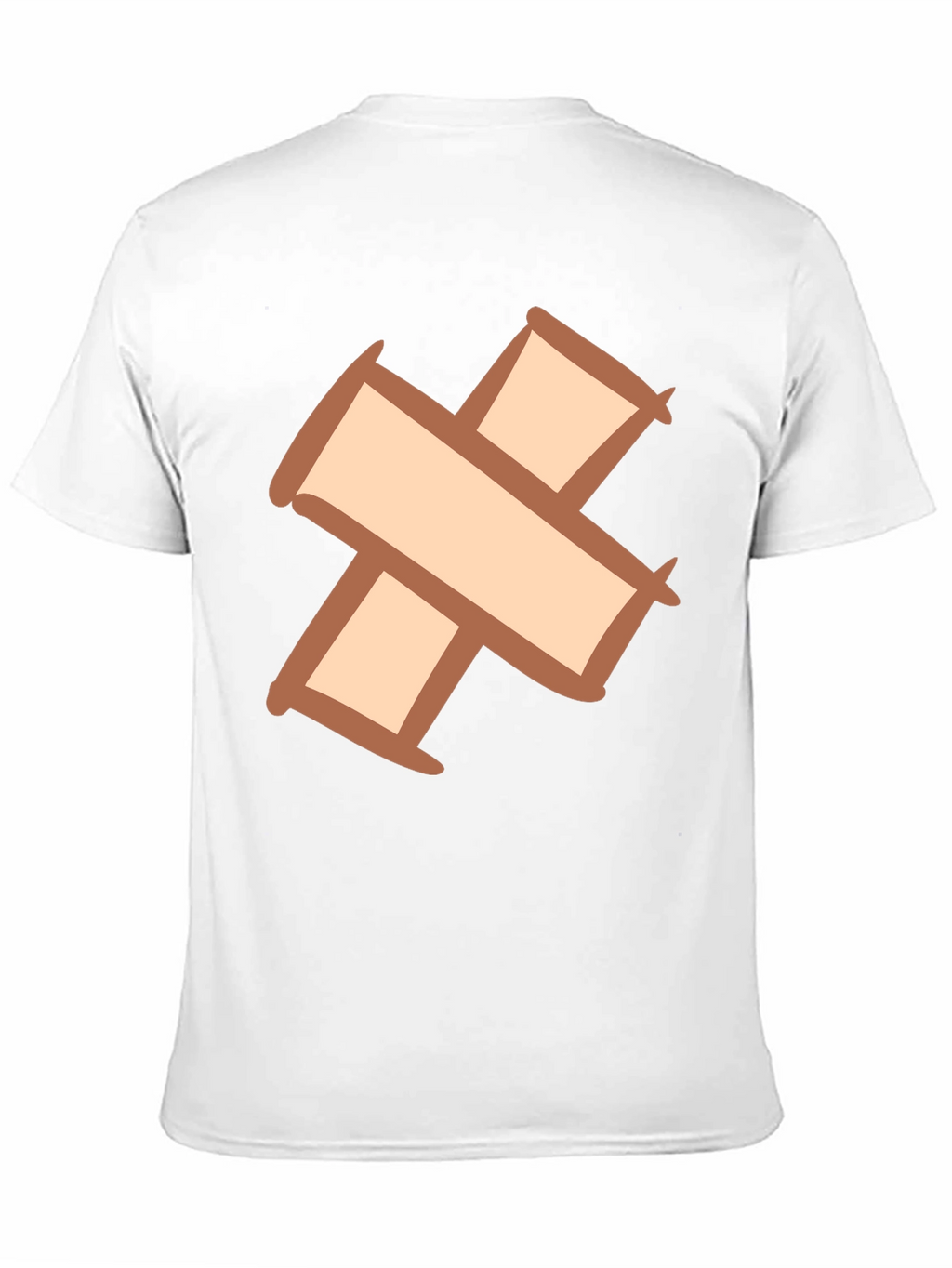 Quirky Cross Bandage Graphic Tee - Unisex Black T-Shirt