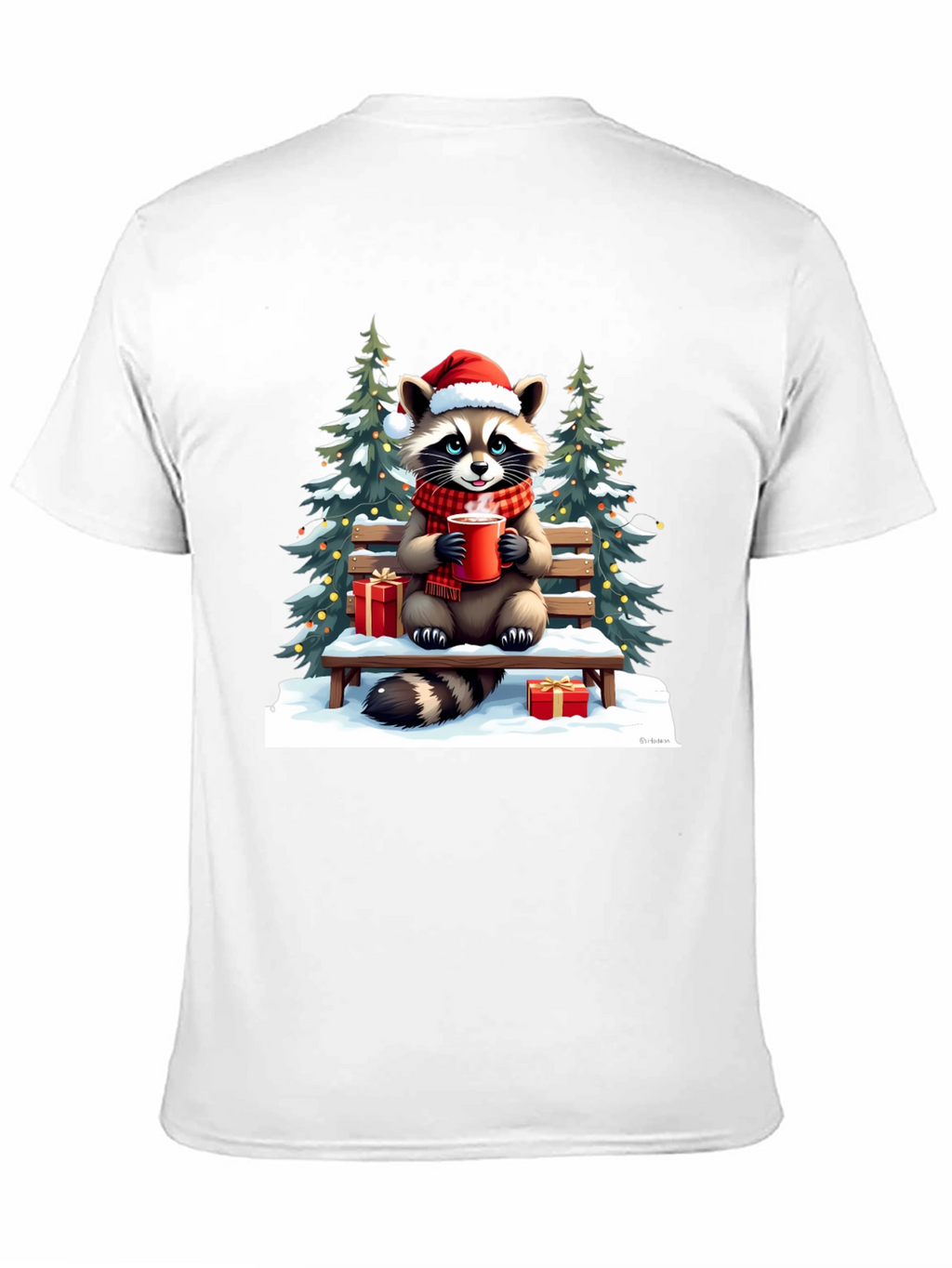 Festive Raccoon Christmas T-Shirt