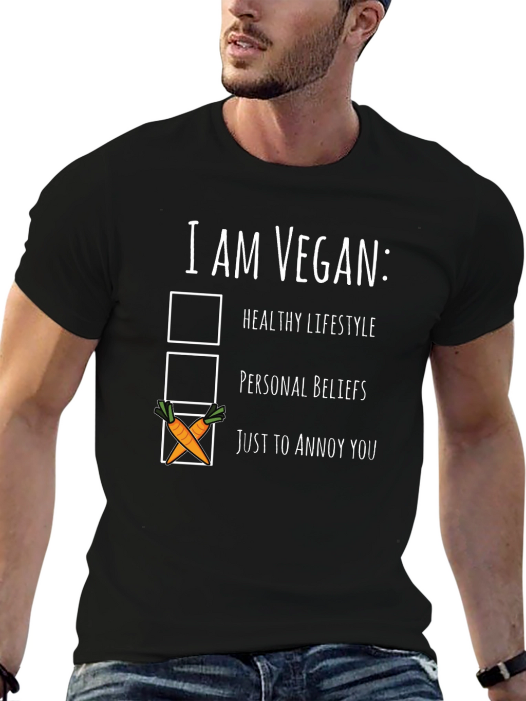 Vegan Humor T-Shirt: Just To Annoy You Tee