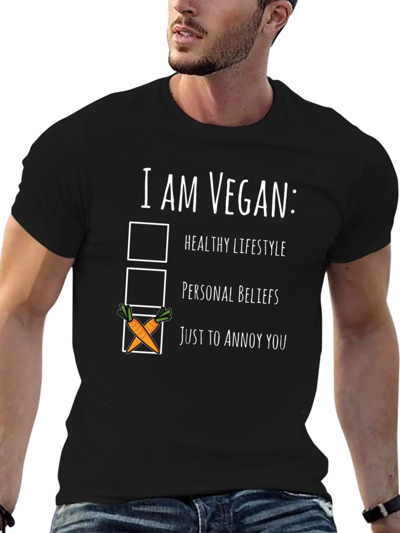 Vegan Humor T-Shirt: Just To Annoy You Tee